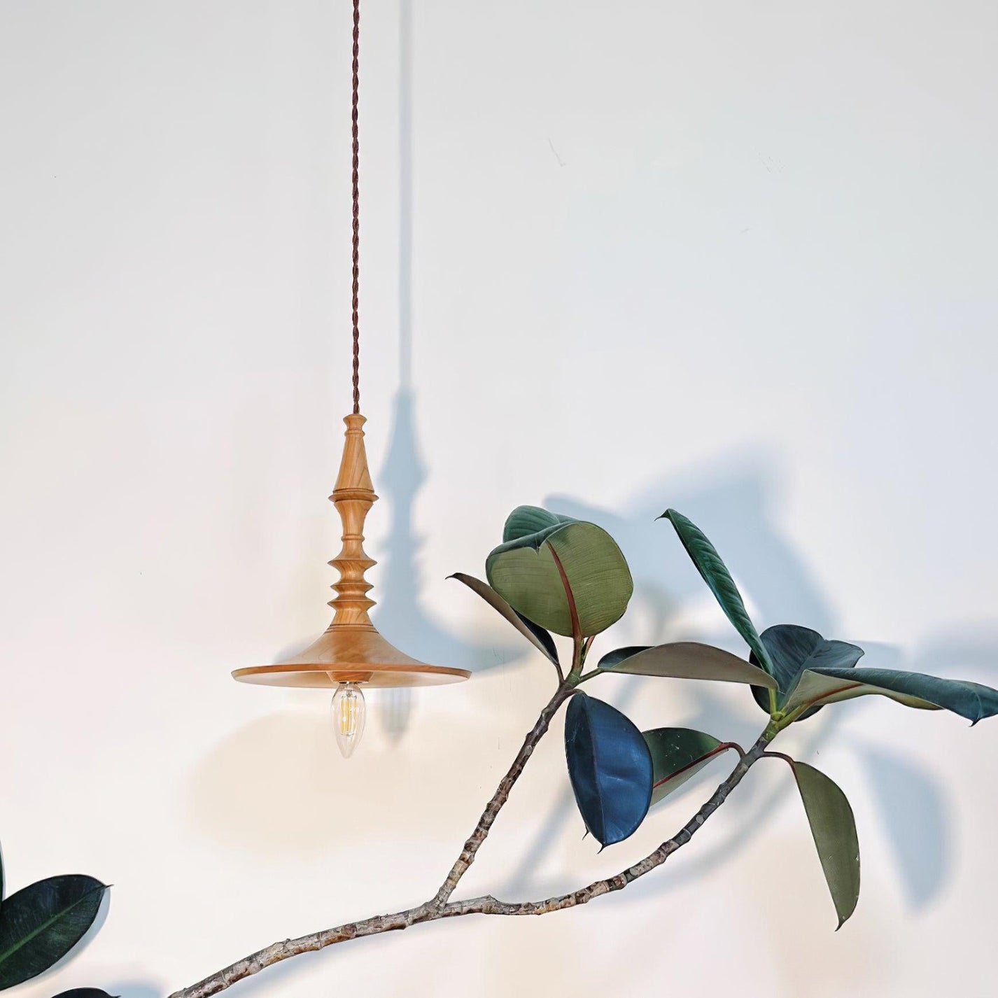 Tessira Wood Industrial Pendant Lamp-Neutral Decor