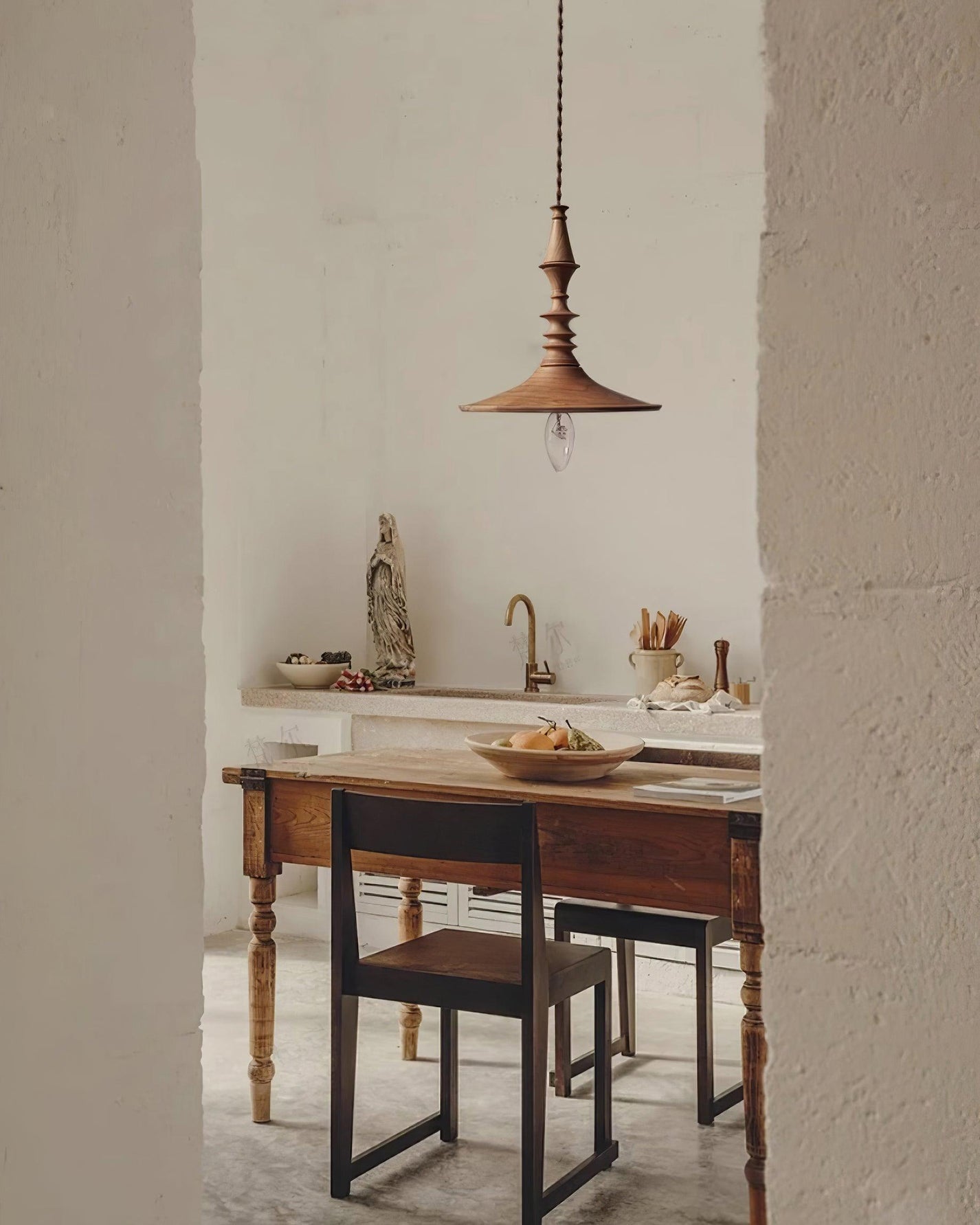 Tessira Wood Industrial Pendant Lamp-Neutral Decor