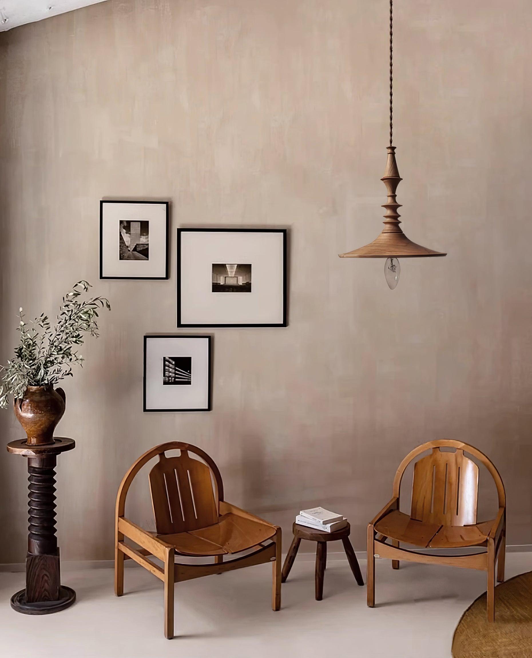 Tessira Wood Industrial Pendant Lamp-Neutral Decor