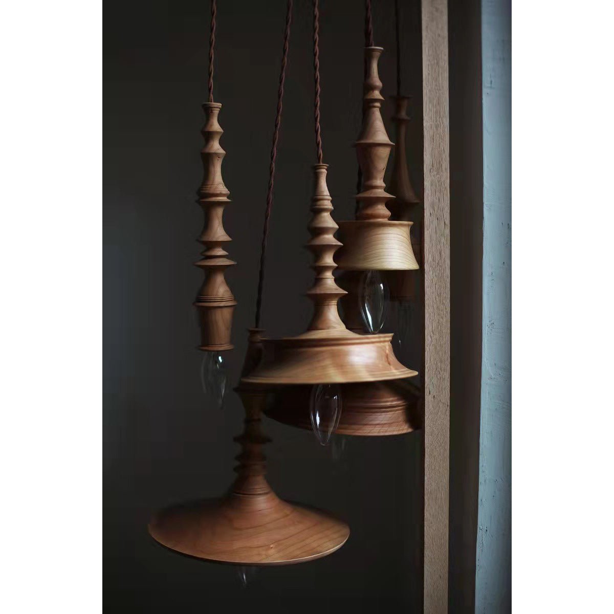 Tessira Wood Industrial Pendant Lamp-Neutral Decor
