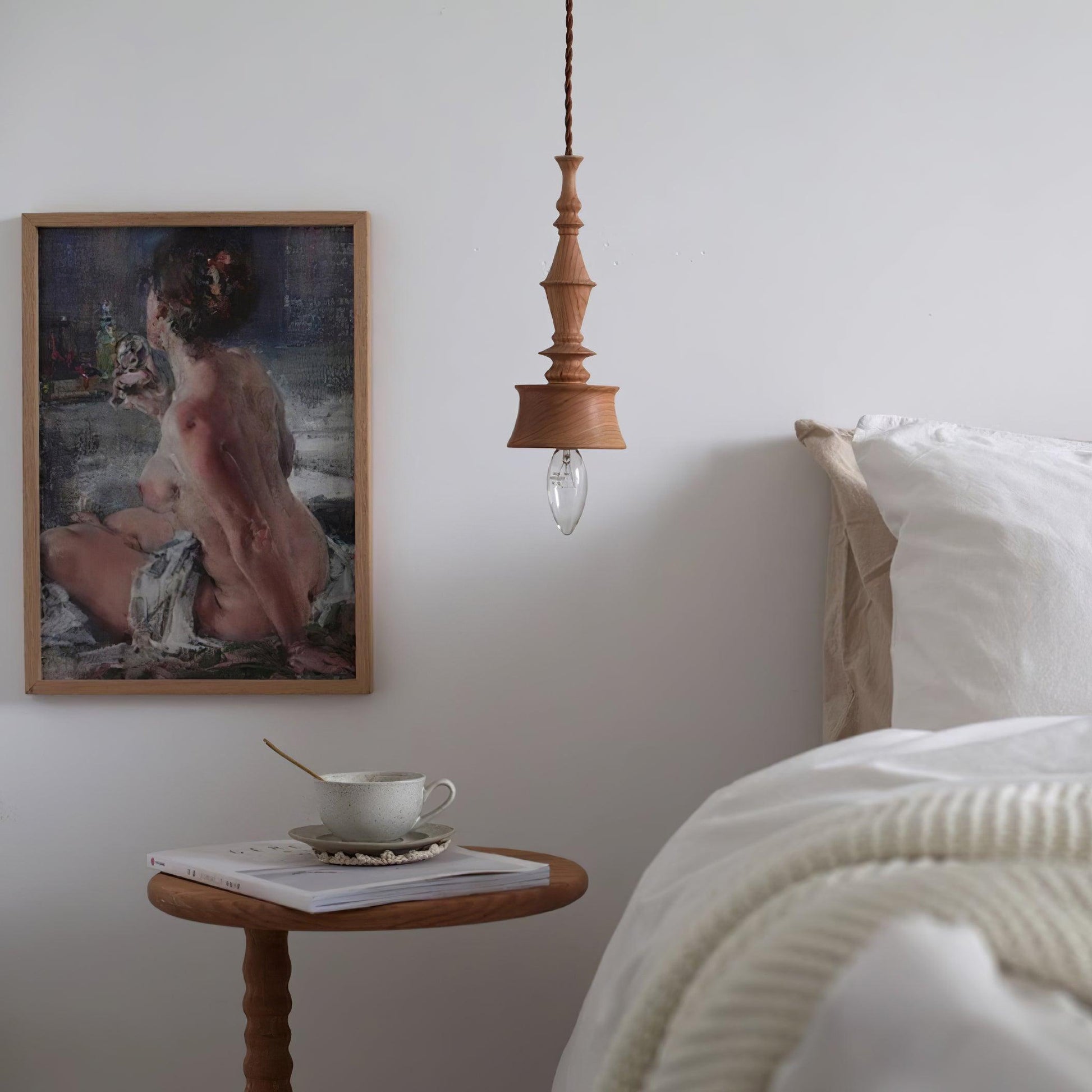 Tessira Wood Industrial Pendant Lamp-Neutral Decor