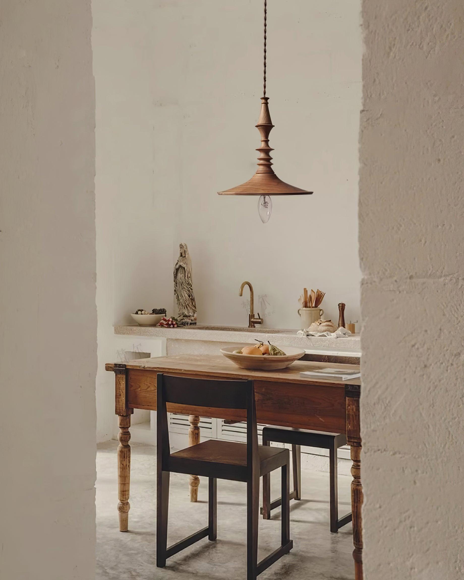 Tessira Wood Industrial Pendant Lamp-Neutral Decor