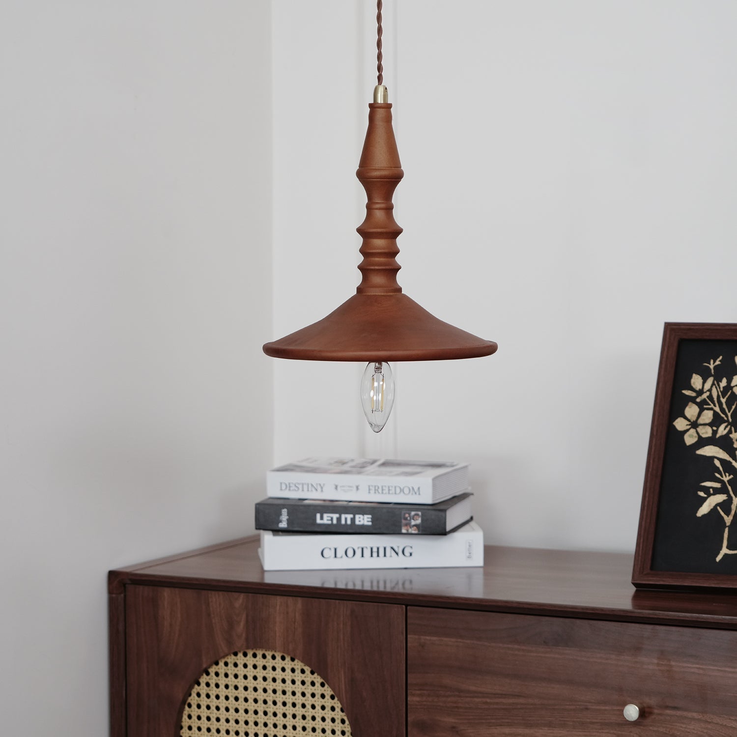 Tessira Wood Industrial Pendant Lamp-Neutral Decor