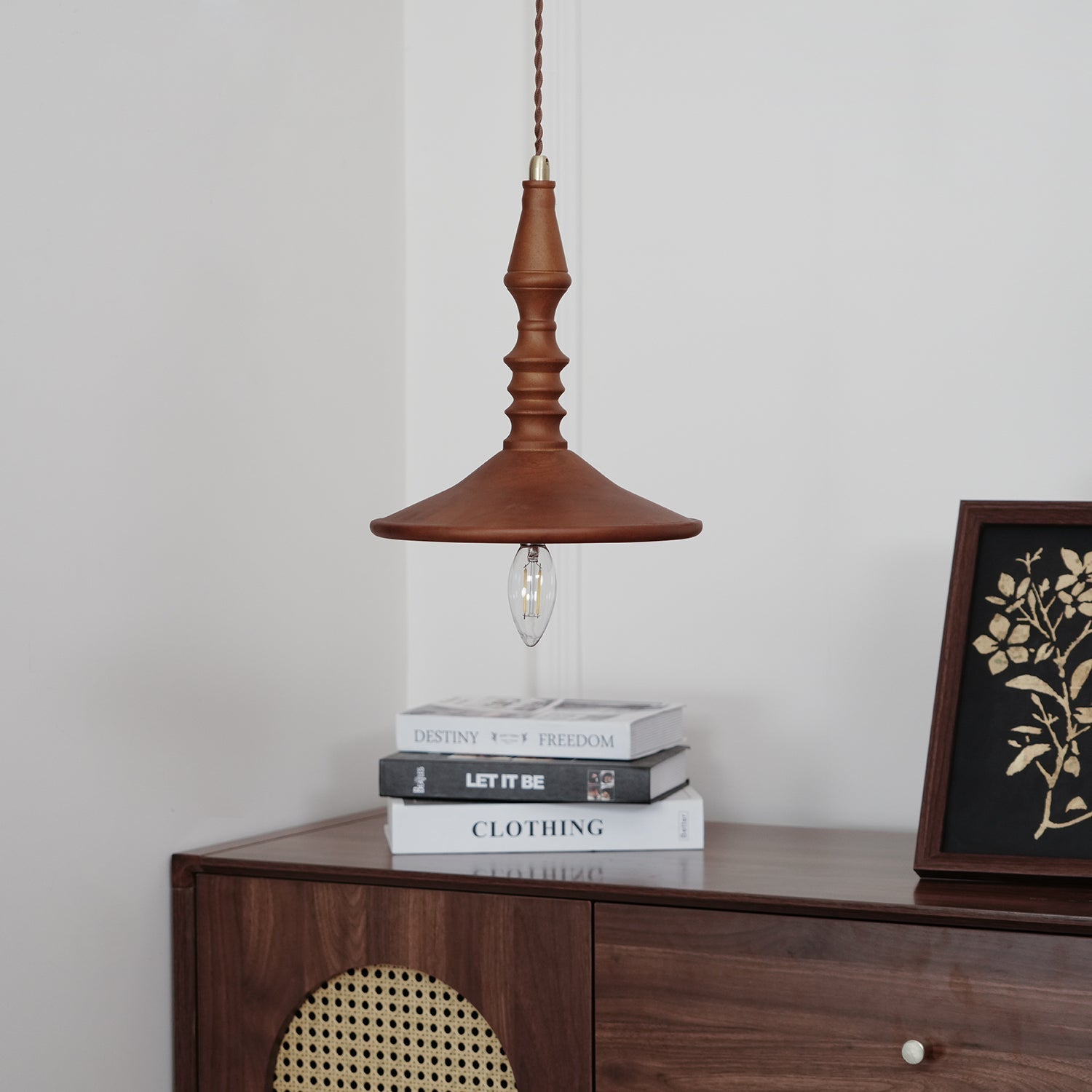 Tessira Wood Industrial Pendant Lamp-Neutral Decor