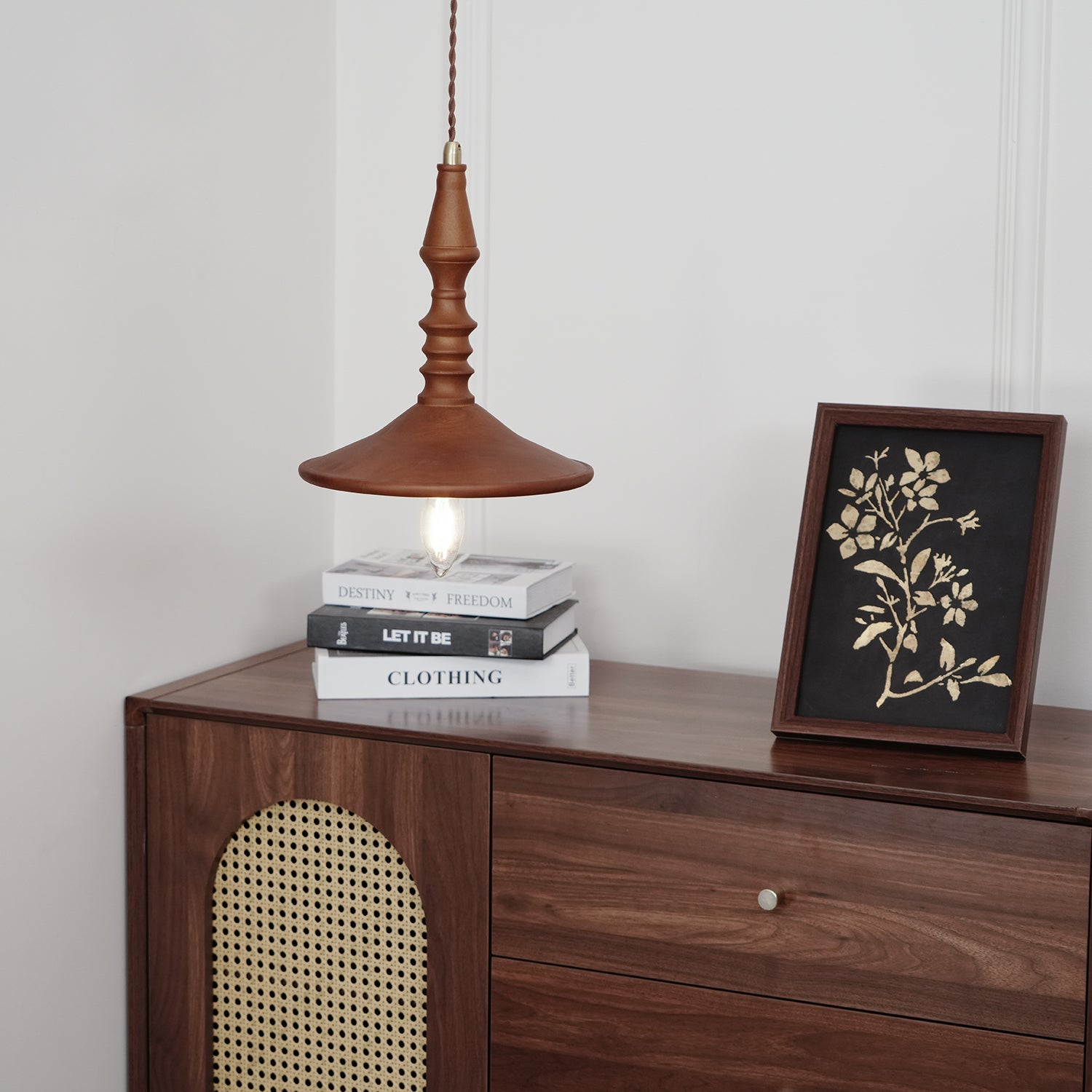 Tessira Wood Industrial Pendant Lamp-Neutral Decor