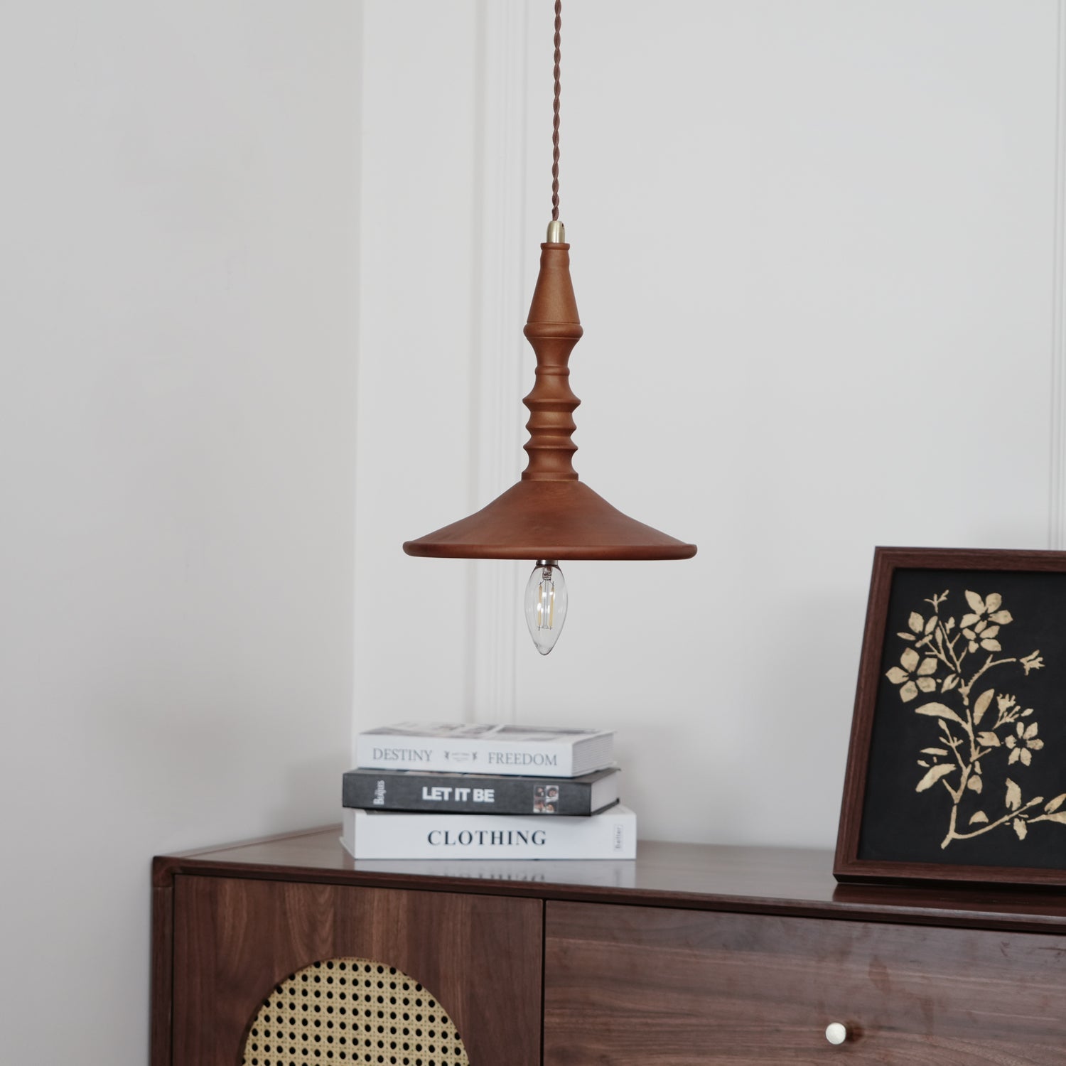 Tessira Wood Industrial Pendant Lamp-Neutral Decor