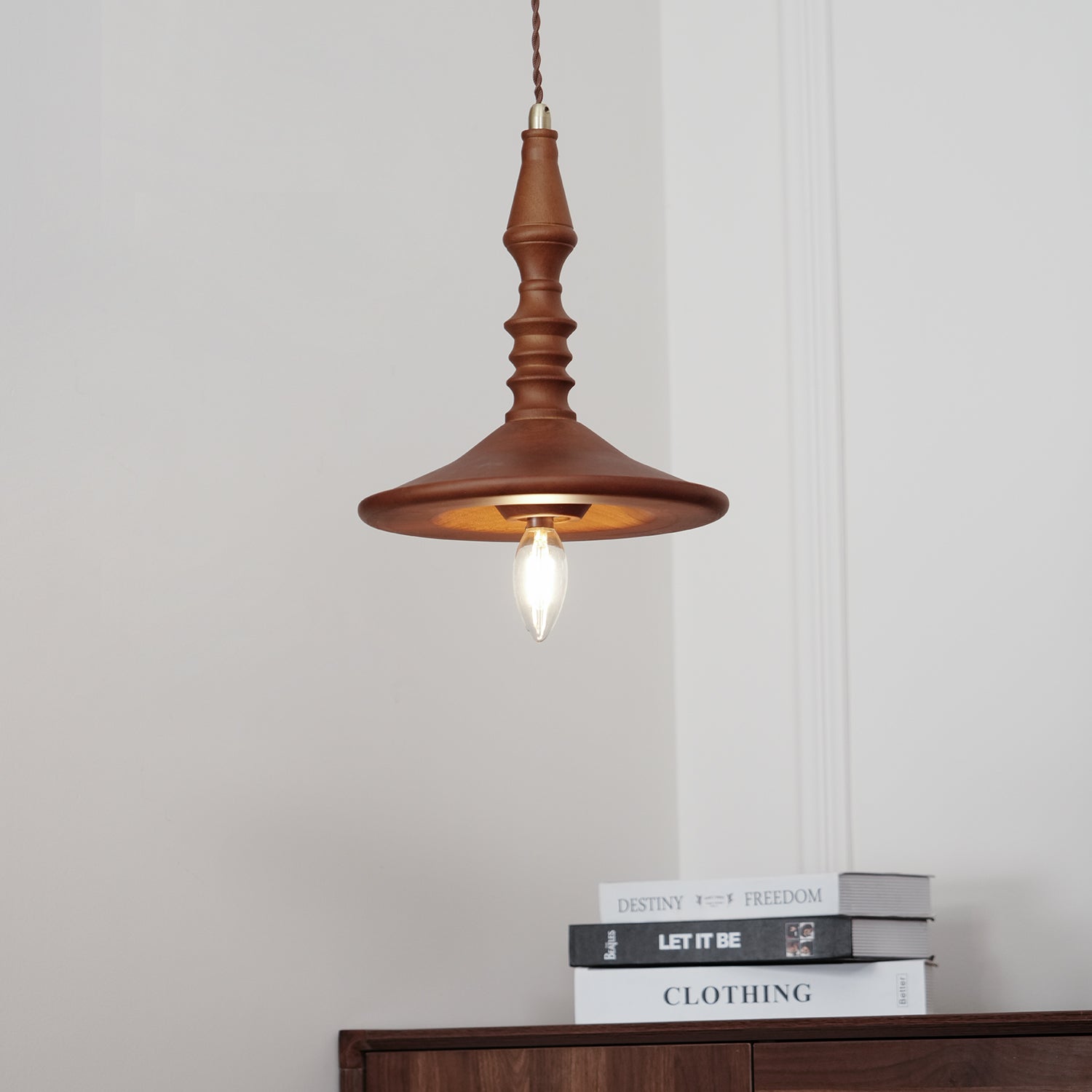 Tessira Wood Industrial Pendant Lamp-Neutral Decor
