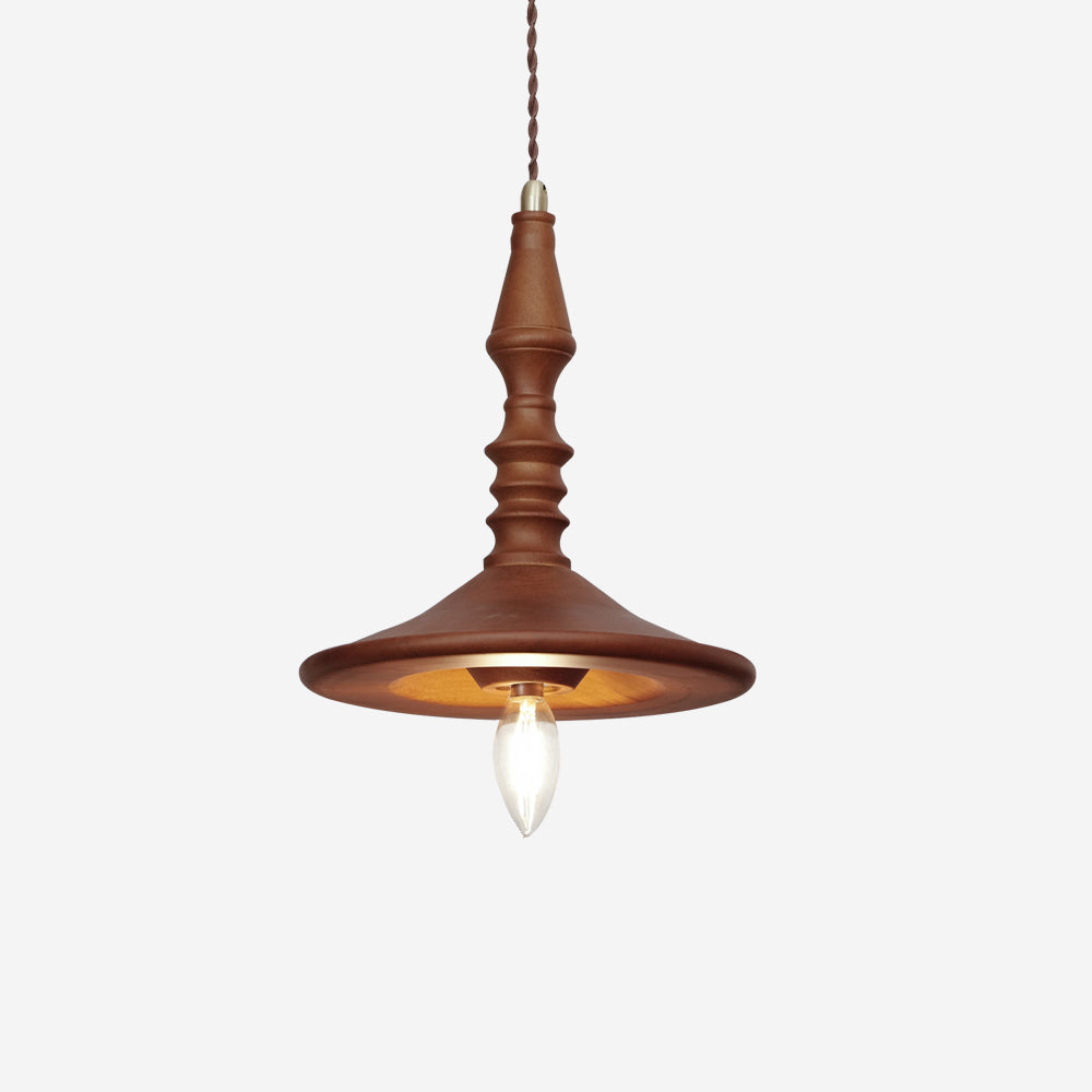 Pendant Lamp Wood Walnut Shade Modern Minimalist Cozy Warm
