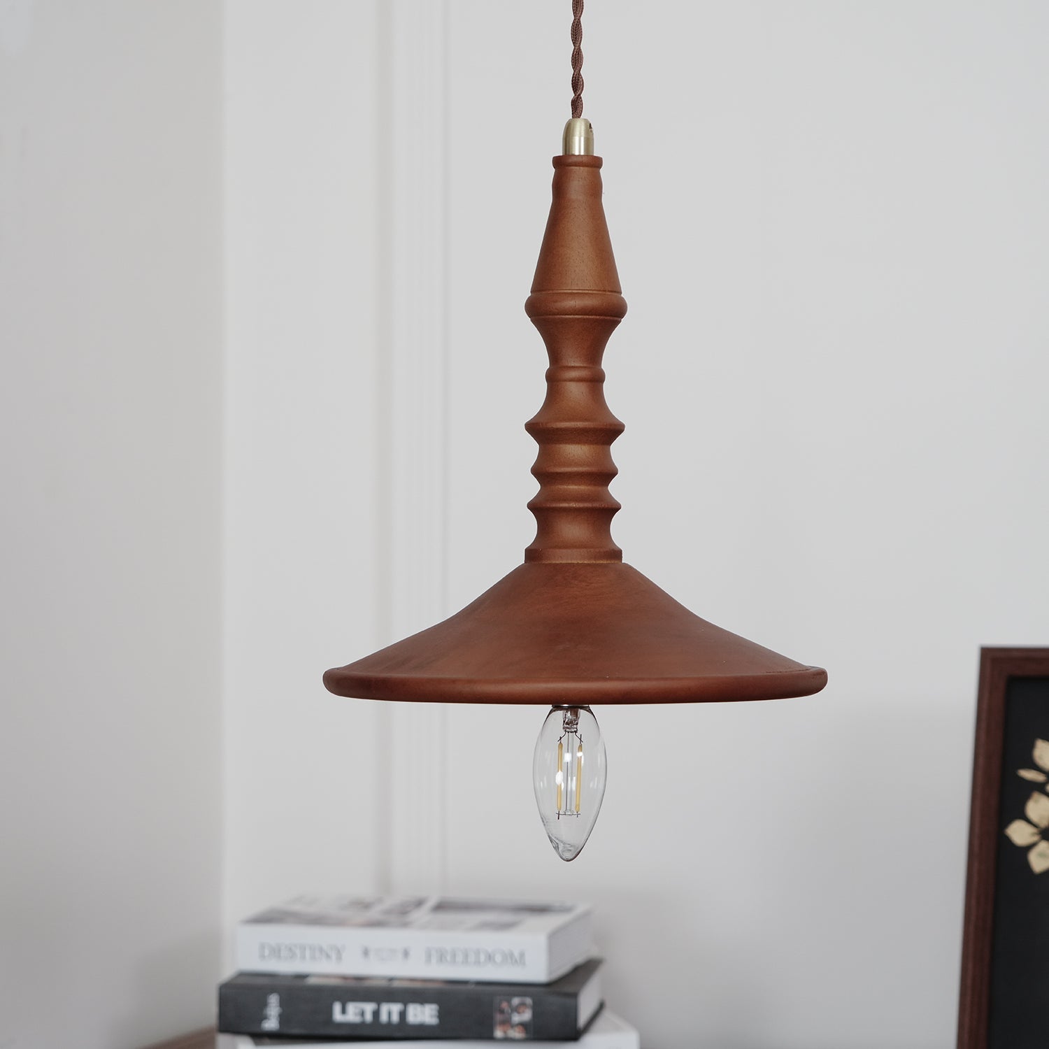 Tessira Wood Industrial Pendant Lamp-Neutral Decor