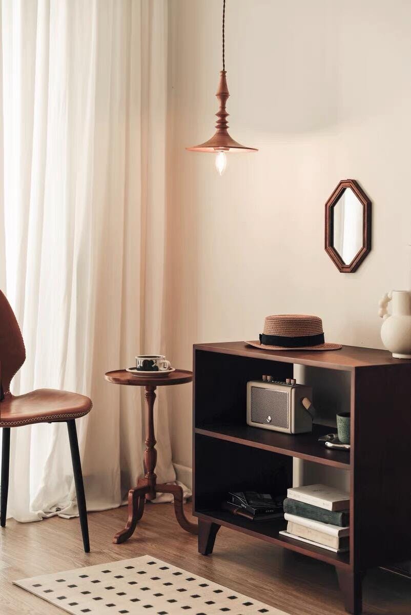 Tessira Wood Industrial Pendant Lamp-Neutral Decor