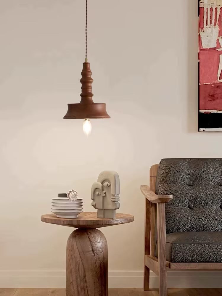 Tessira Wood Industrial Pendant Lamp-Neutral Decor