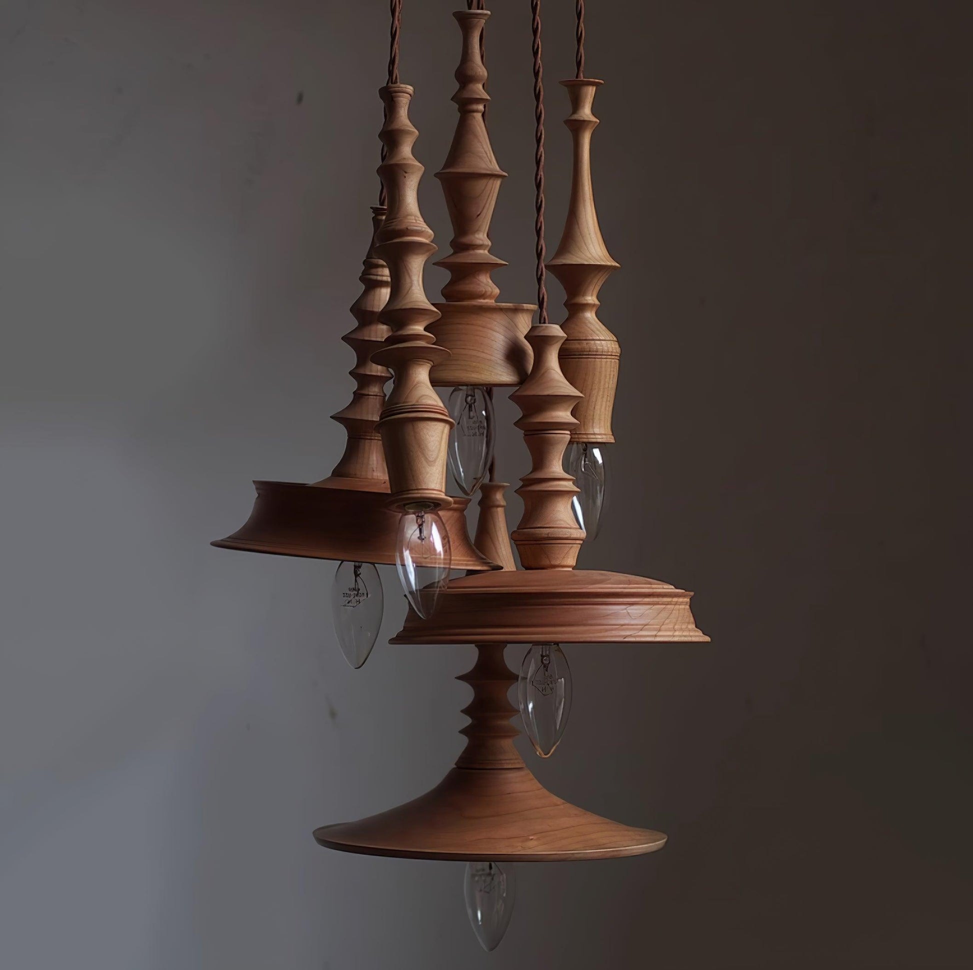 Tessira Wood Industrial Pendant Lamp-Neutral Decor