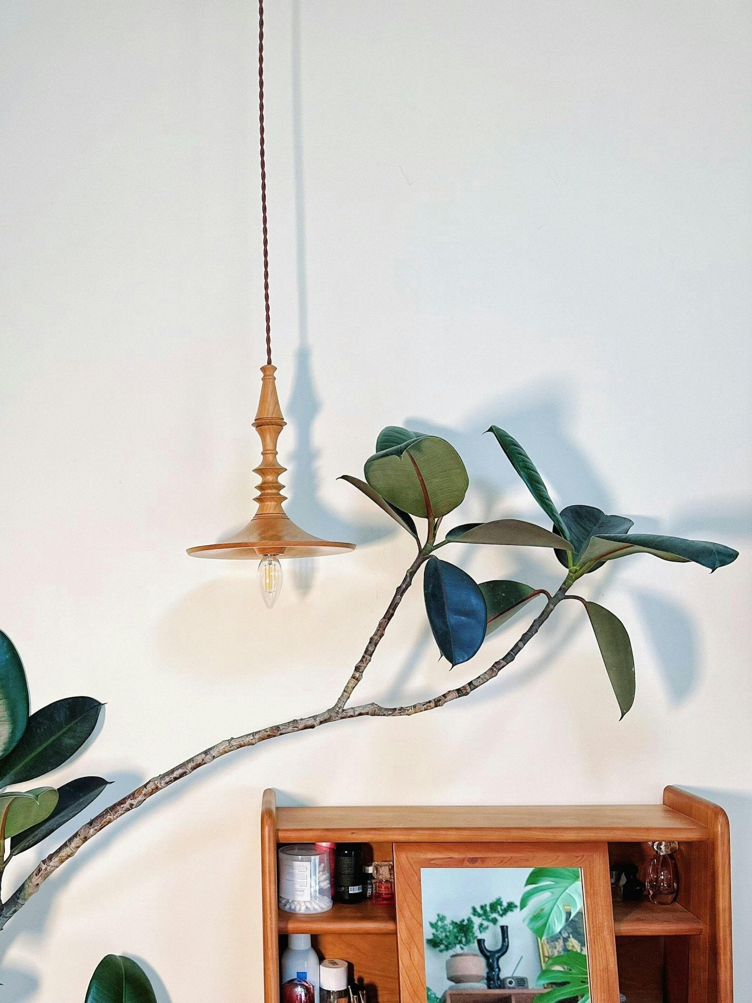 Tessira Wood Industrial Pendant Lamp-Neutral Decor