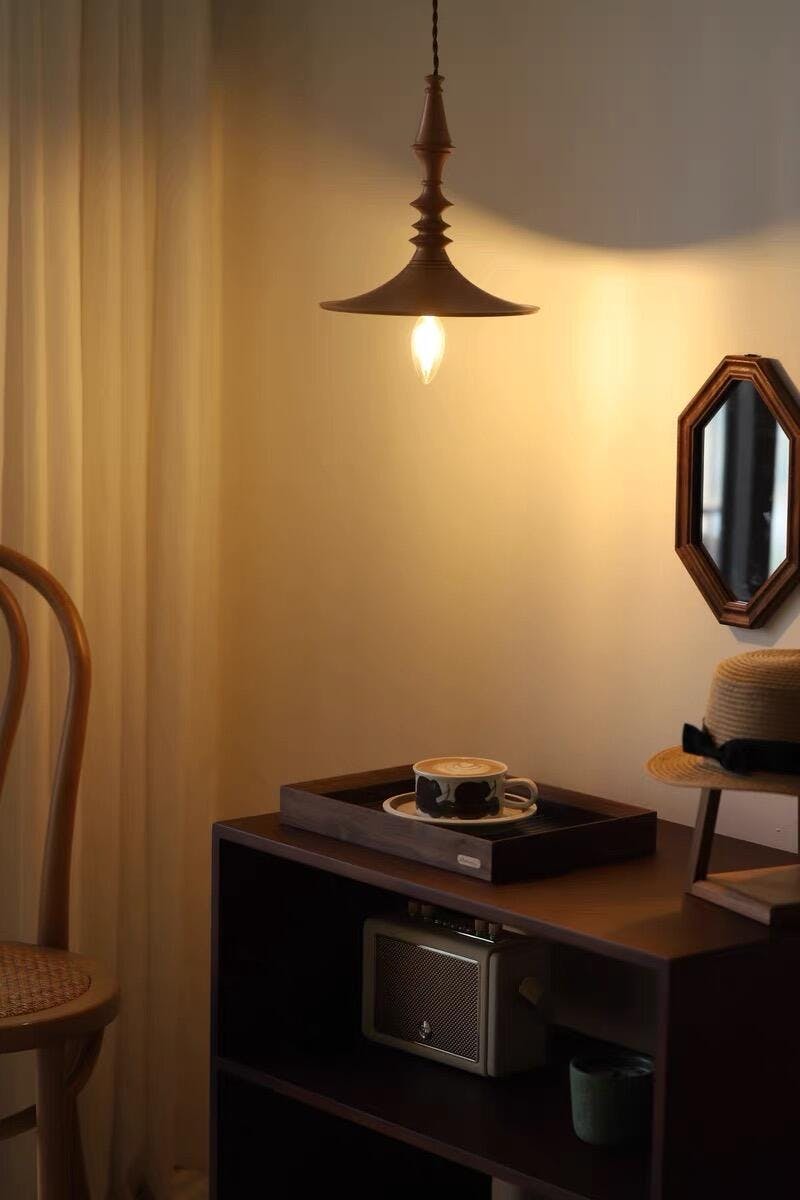 Tessira Wood Industrial Pendant Lamp-Neutral Decor