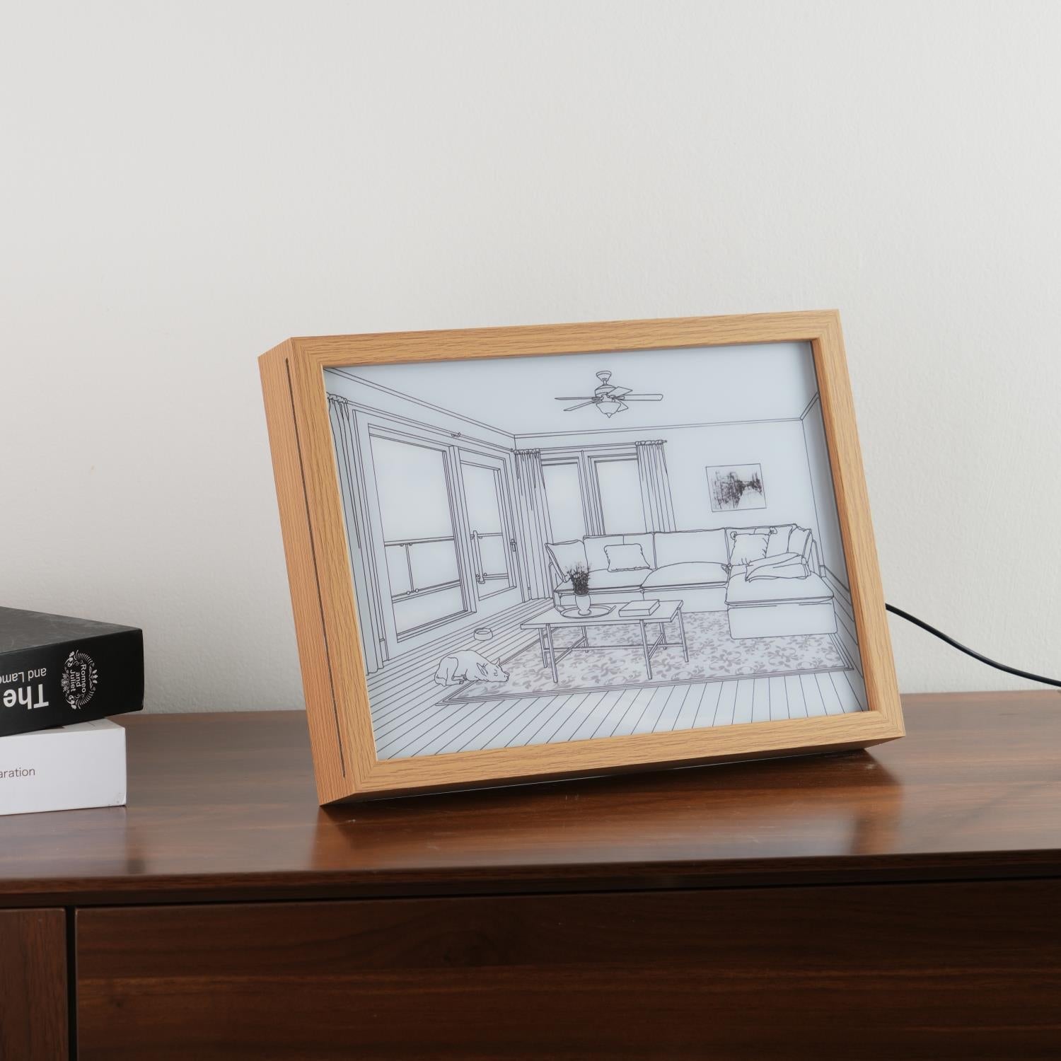 Dog Sunbathing Mural Art Lamp-Neutral Decor