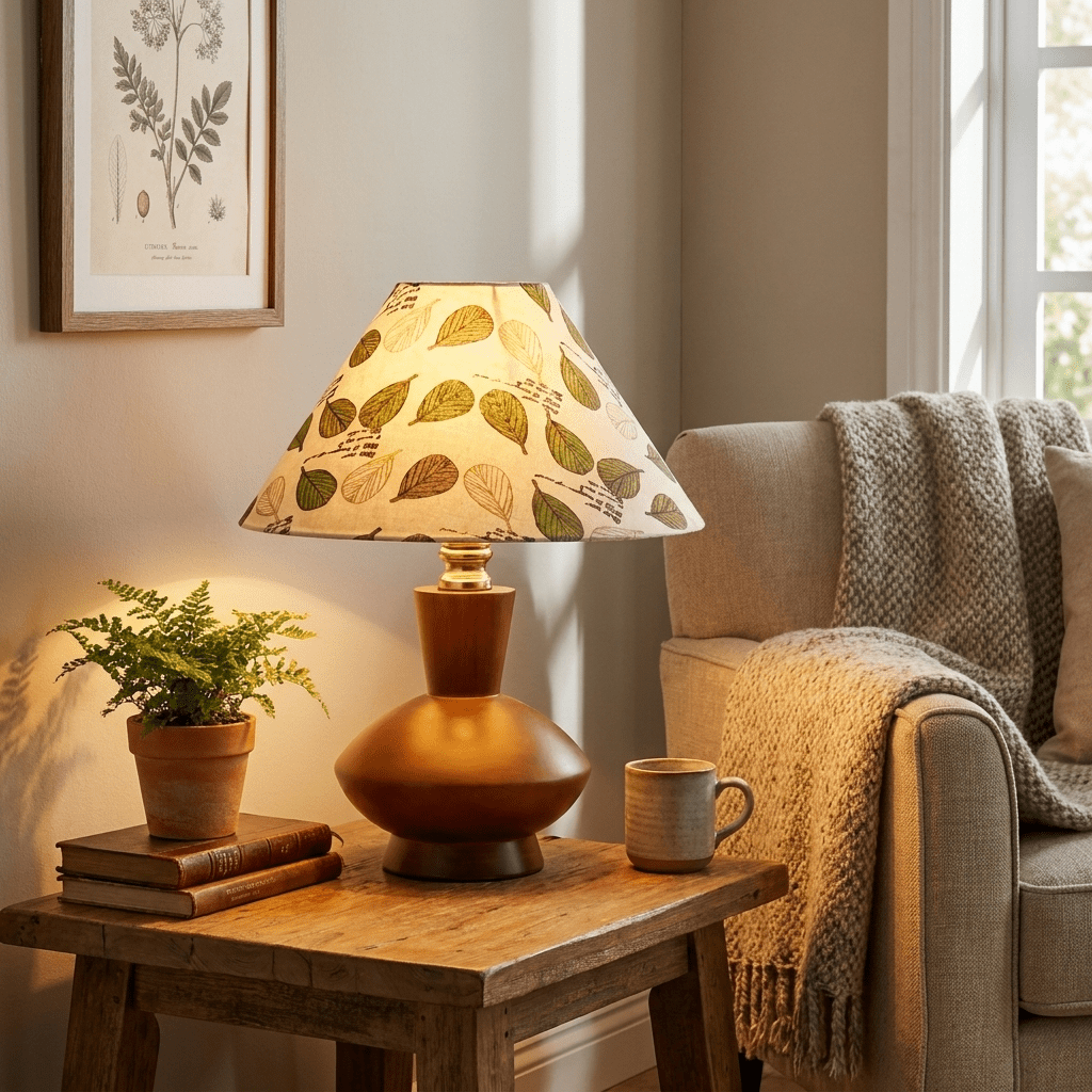 Forest Leaf Table Lamp-Neutral Decor