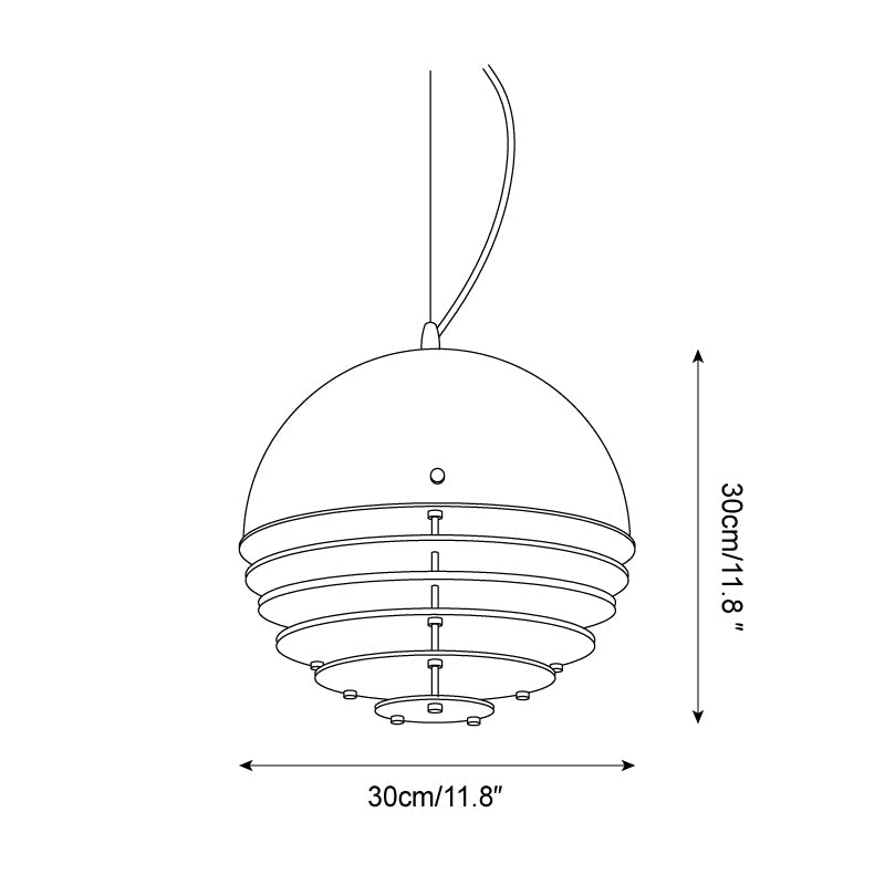 Pendant Lamp Modern Layered Shade Soft Glow Dining Room