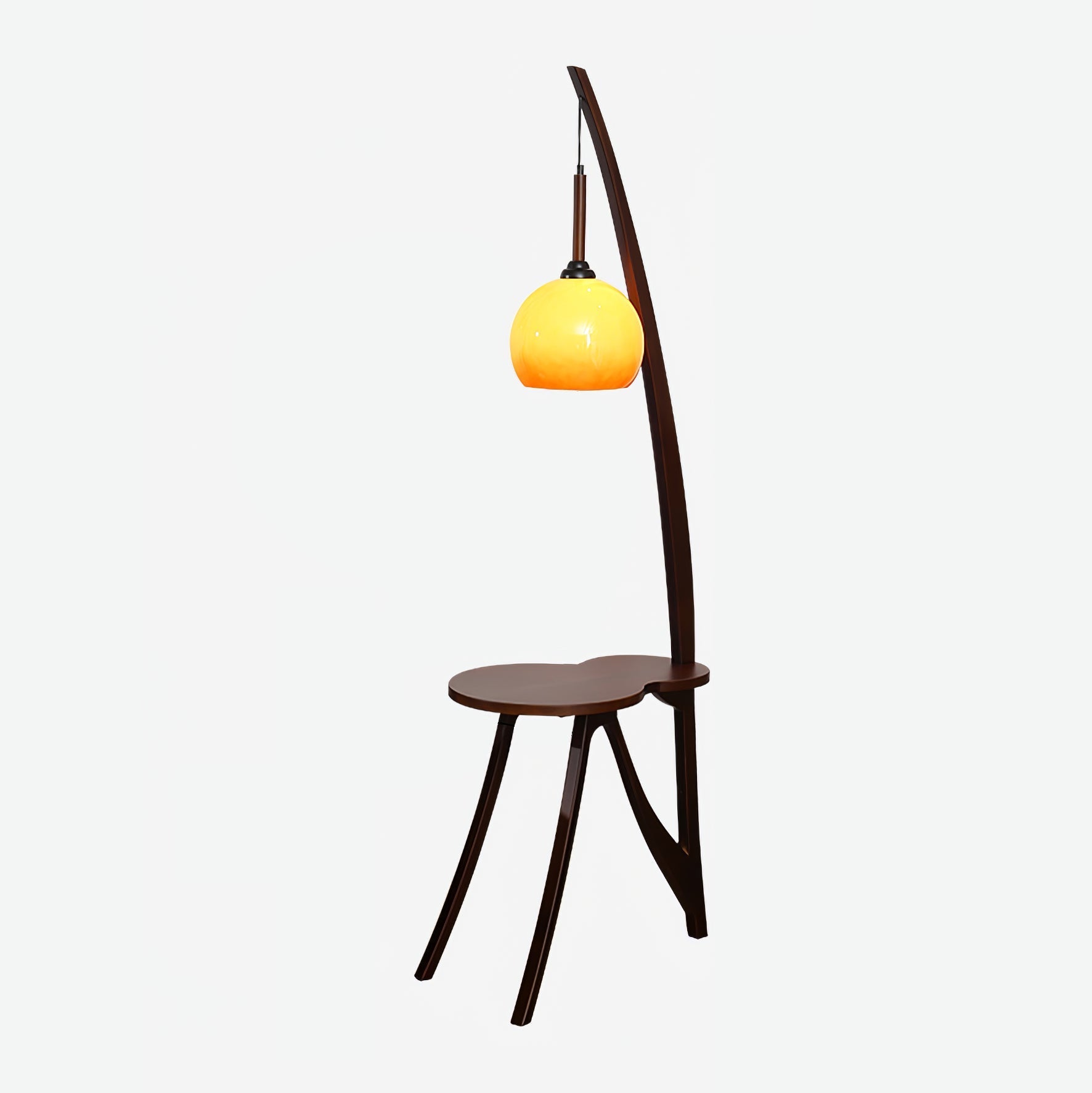 Natura Wood Hanging Floor Lamp-Neutral Decor