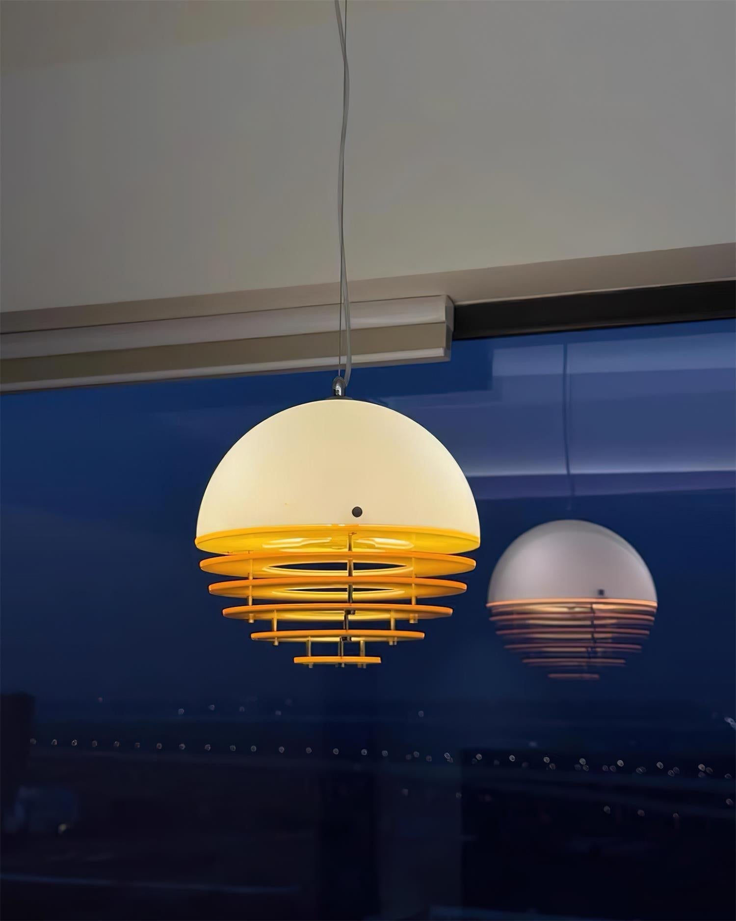Pendant Lamp Modern Layered Shade Soft Glow Dining Room