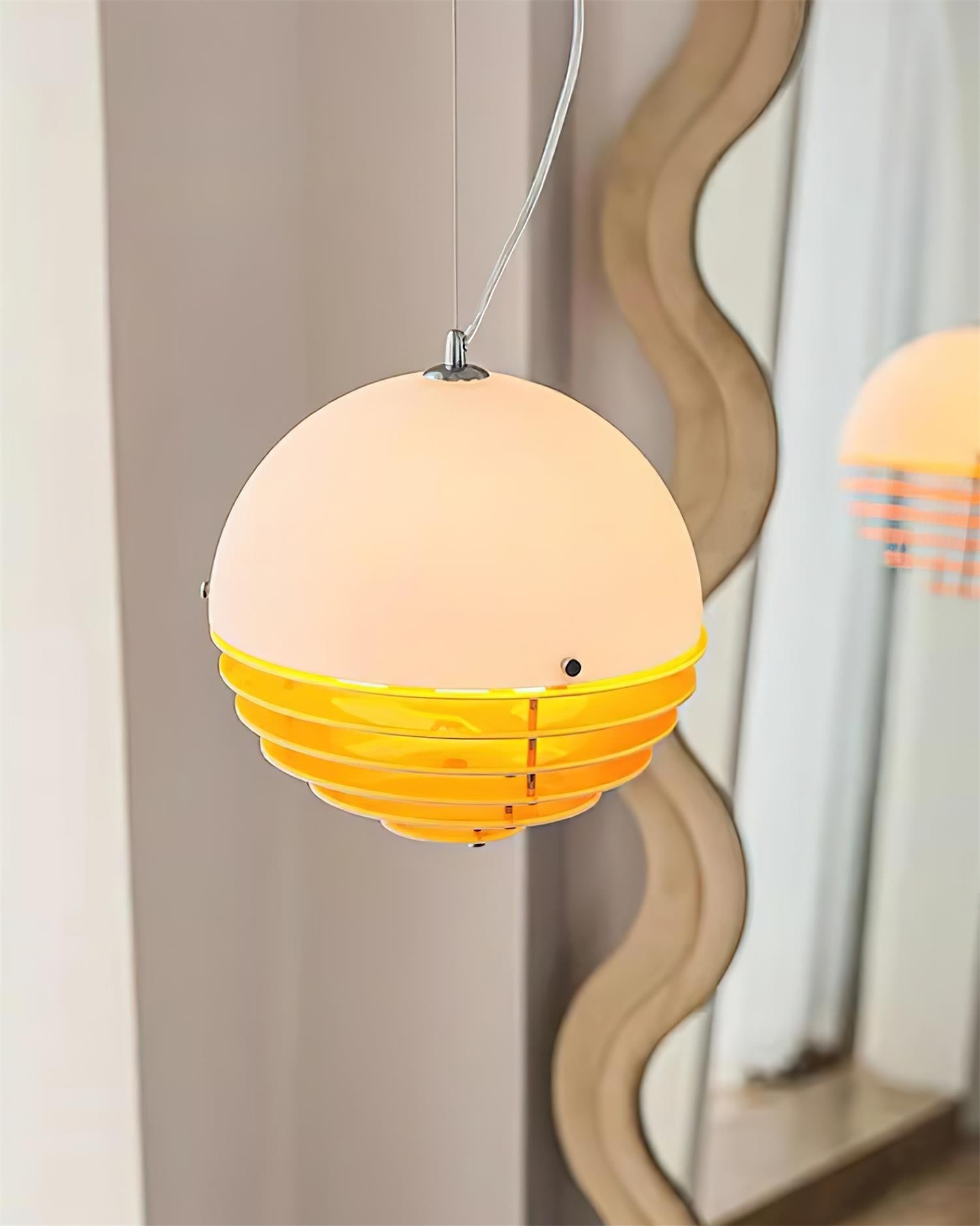 Pendant Lamp Modern Layered Shade Soft Glow Dining Room