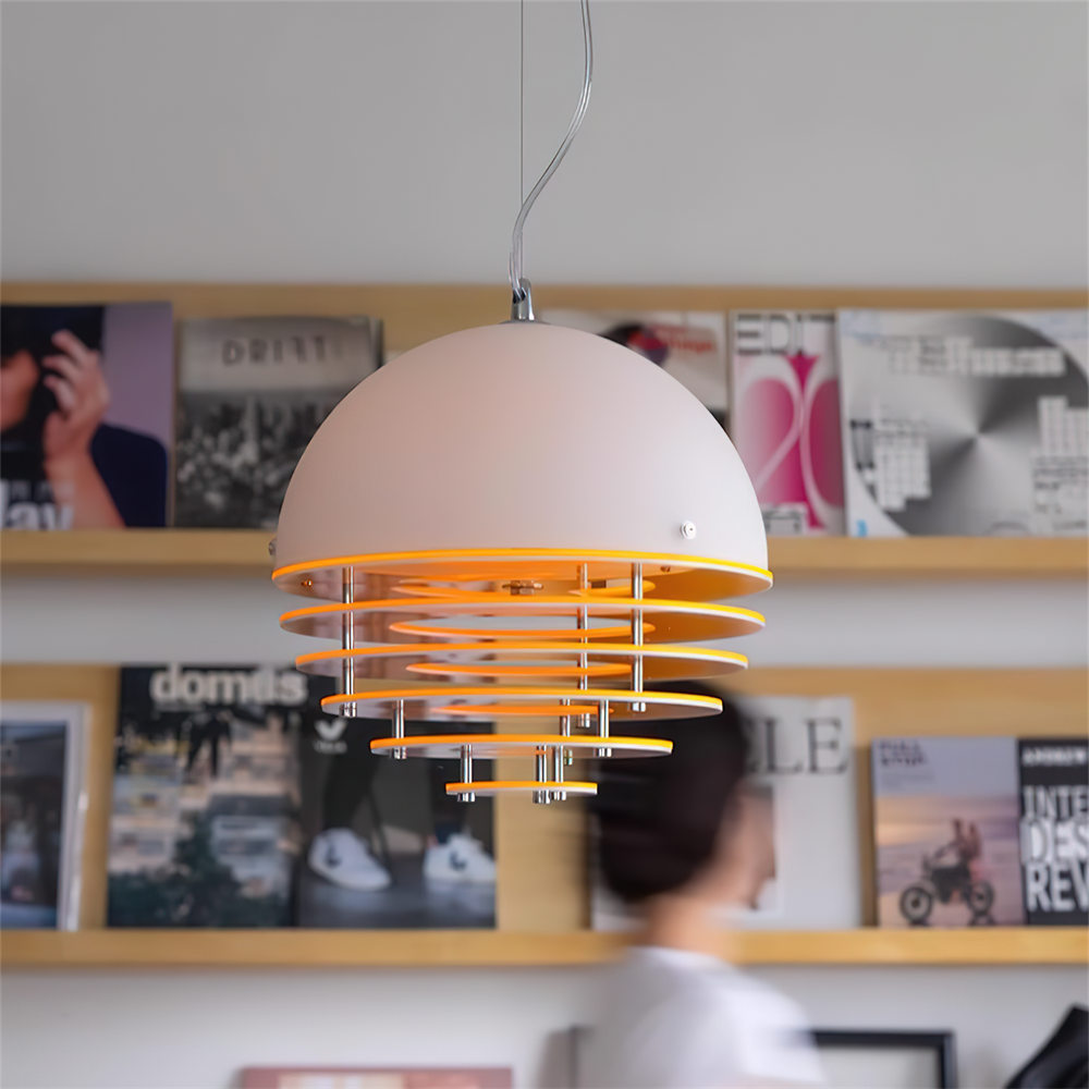 Pendant Lamp Modern Layered Shade Soft Glow Dining Room