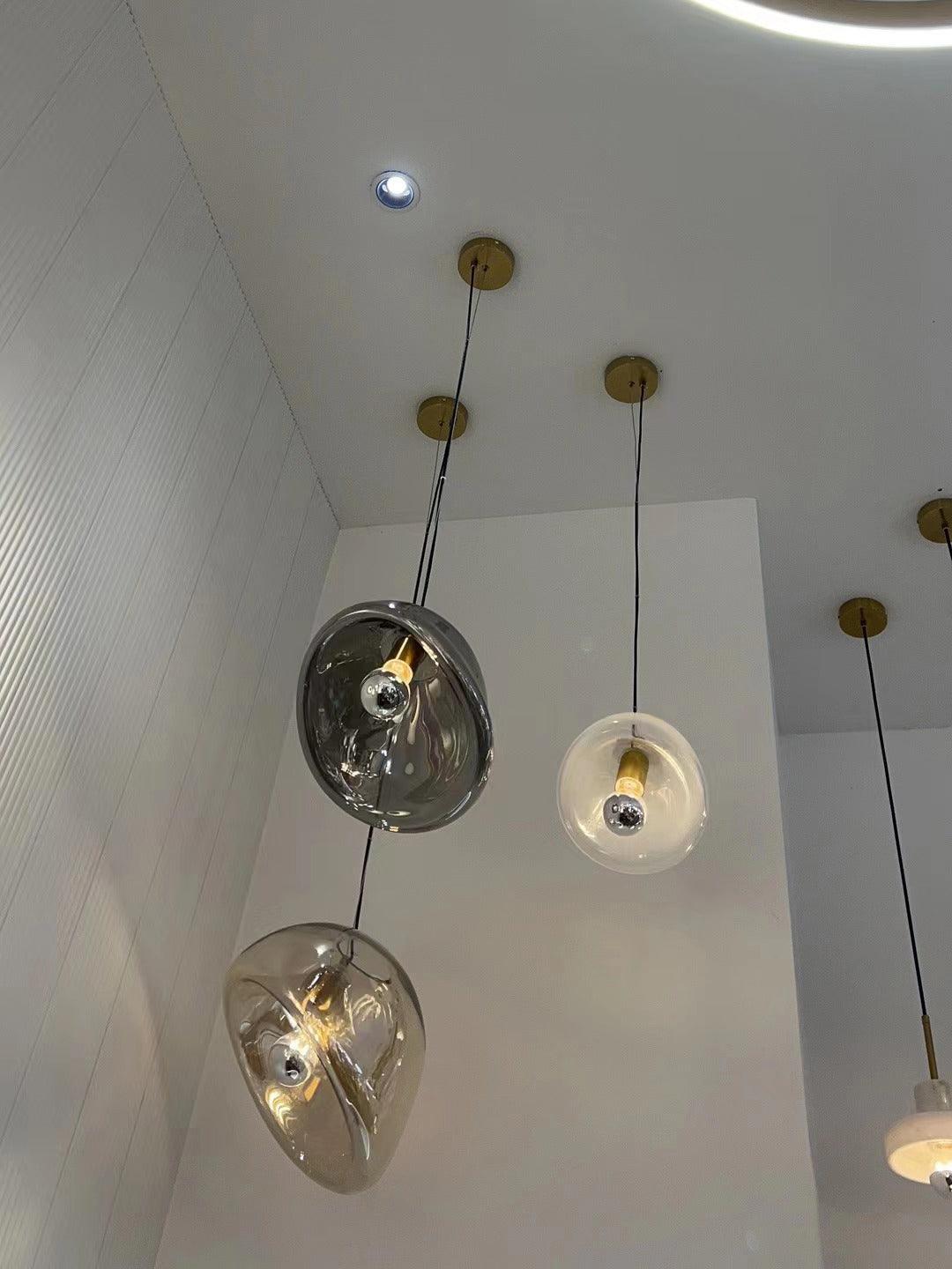 Rune Minimalist Glass Pendant Light-Neutral Decor