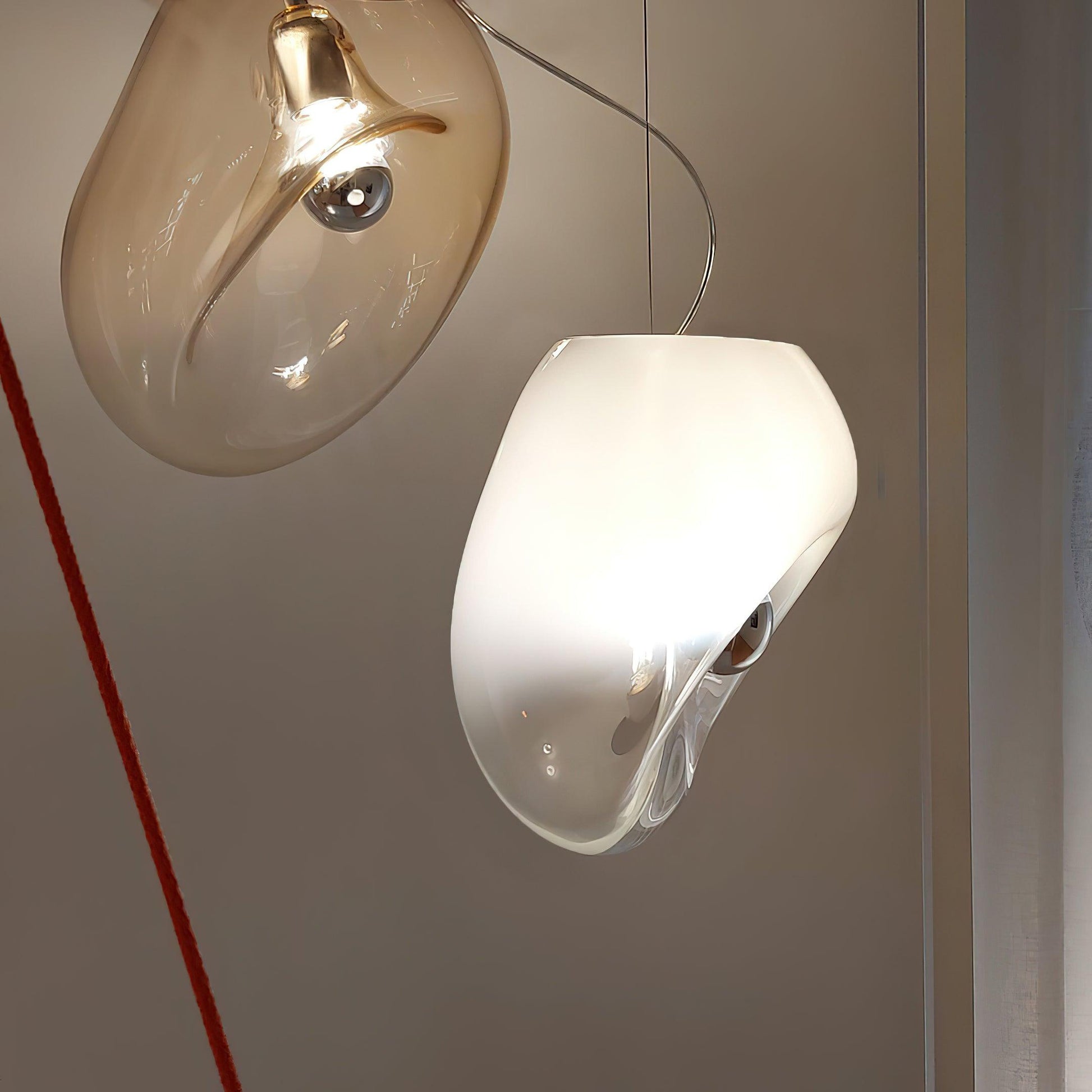 Rune Minimalist Glass Pendant Light-Neutral Decor