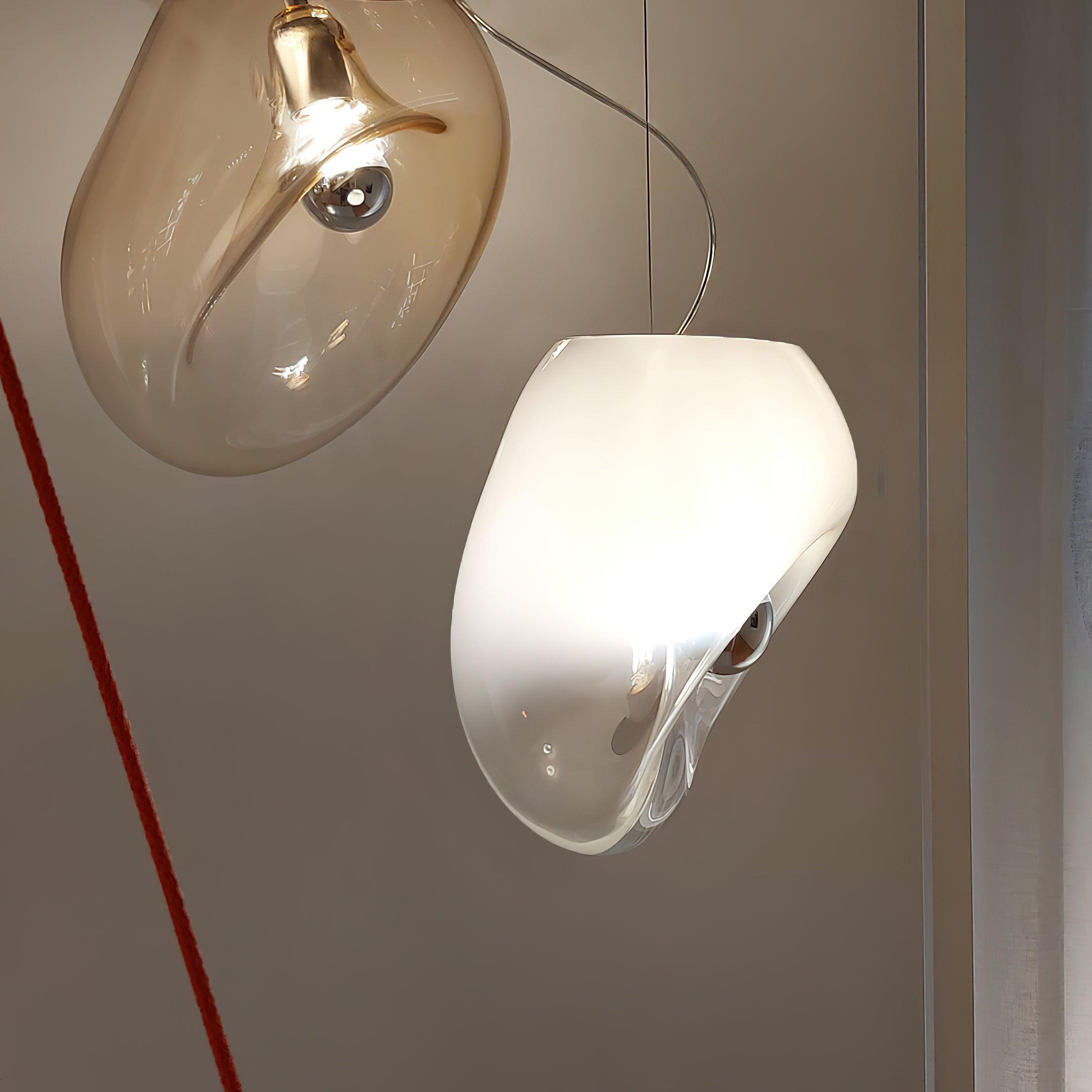 Rune Minimalist Glass Pendant Light-Neutral Decor