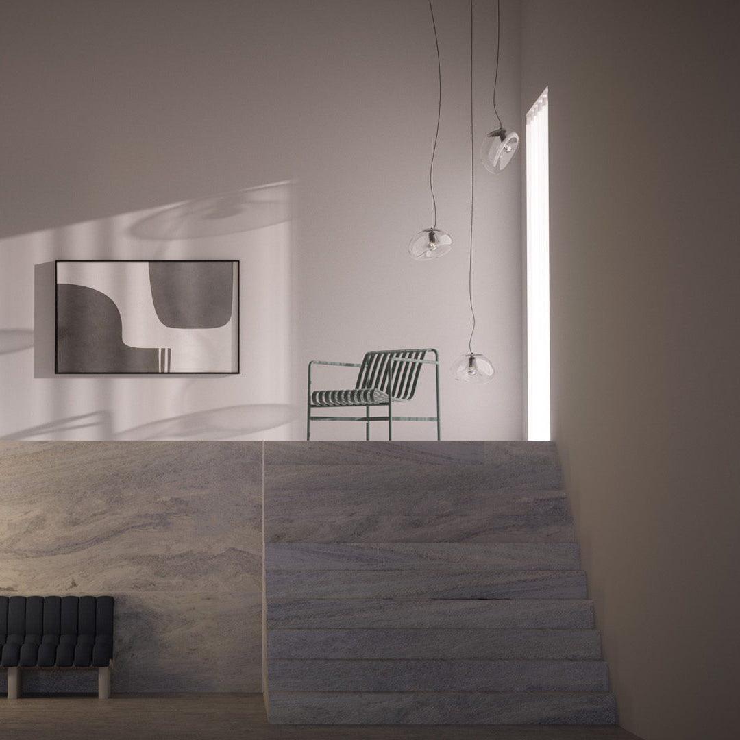 Rune Minimalist Glass Pendant Light-Neutral Decor