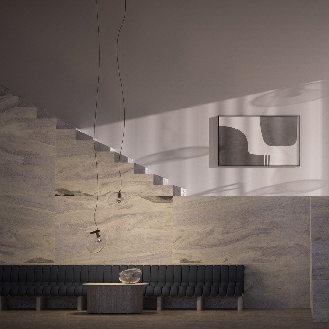 Rune Minimalist Glass Pendant Light-Neutral Decor