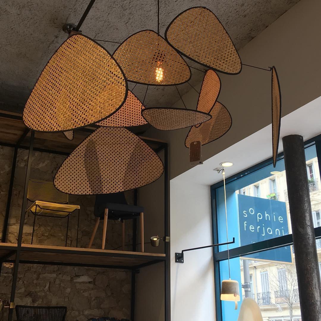 Lustra Pendant Light Rattan Swag Industrial-Neutral Decor