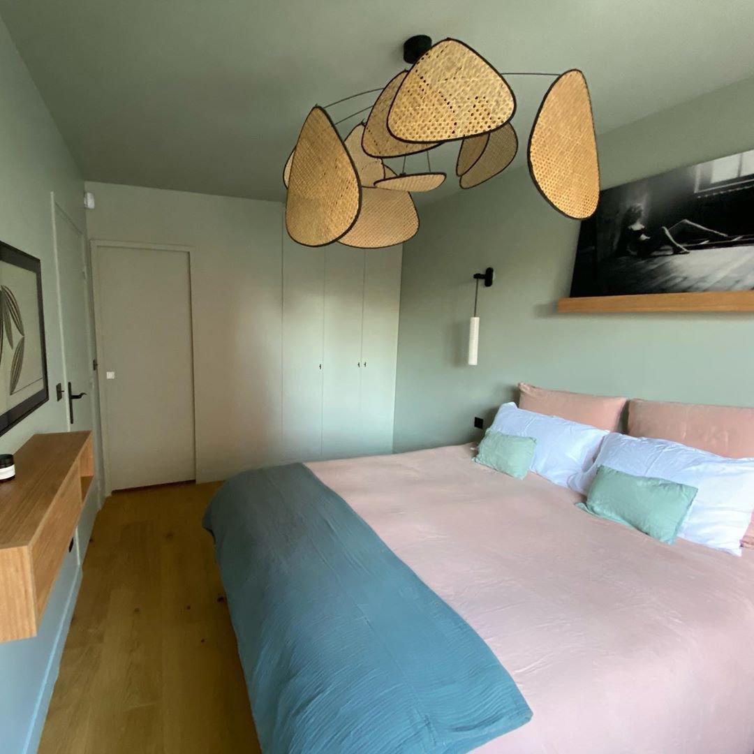 Lustra Chandelier Screen Cannage Suspension Retro-Neutral Decor