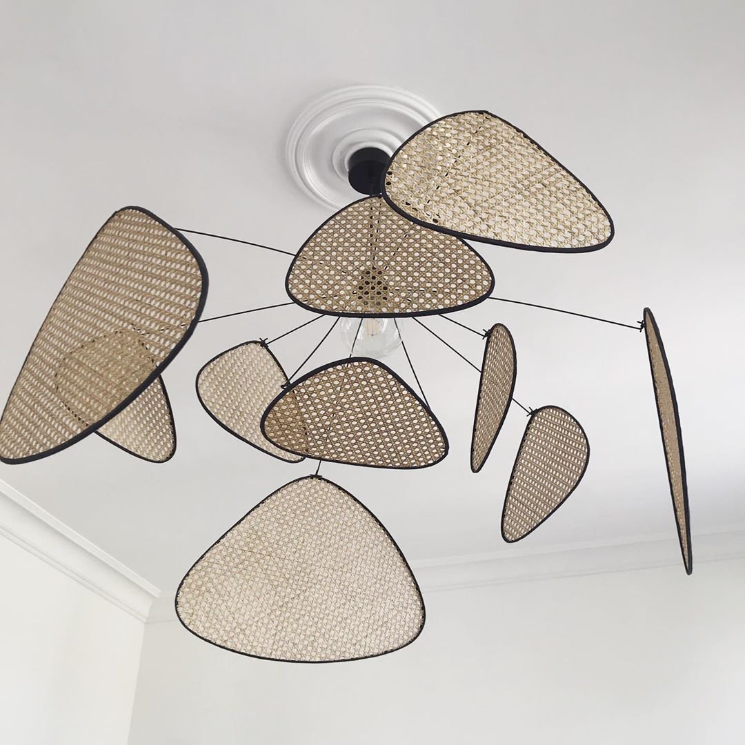 Lustra Pendant Light Rattan Swag Industrial-Neutral Decor