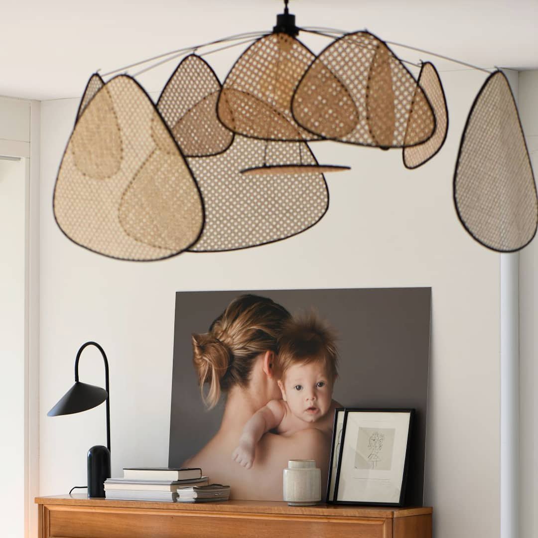 Lustra Chandelier Screen Cannage Suspension Retro-Neutral Decor