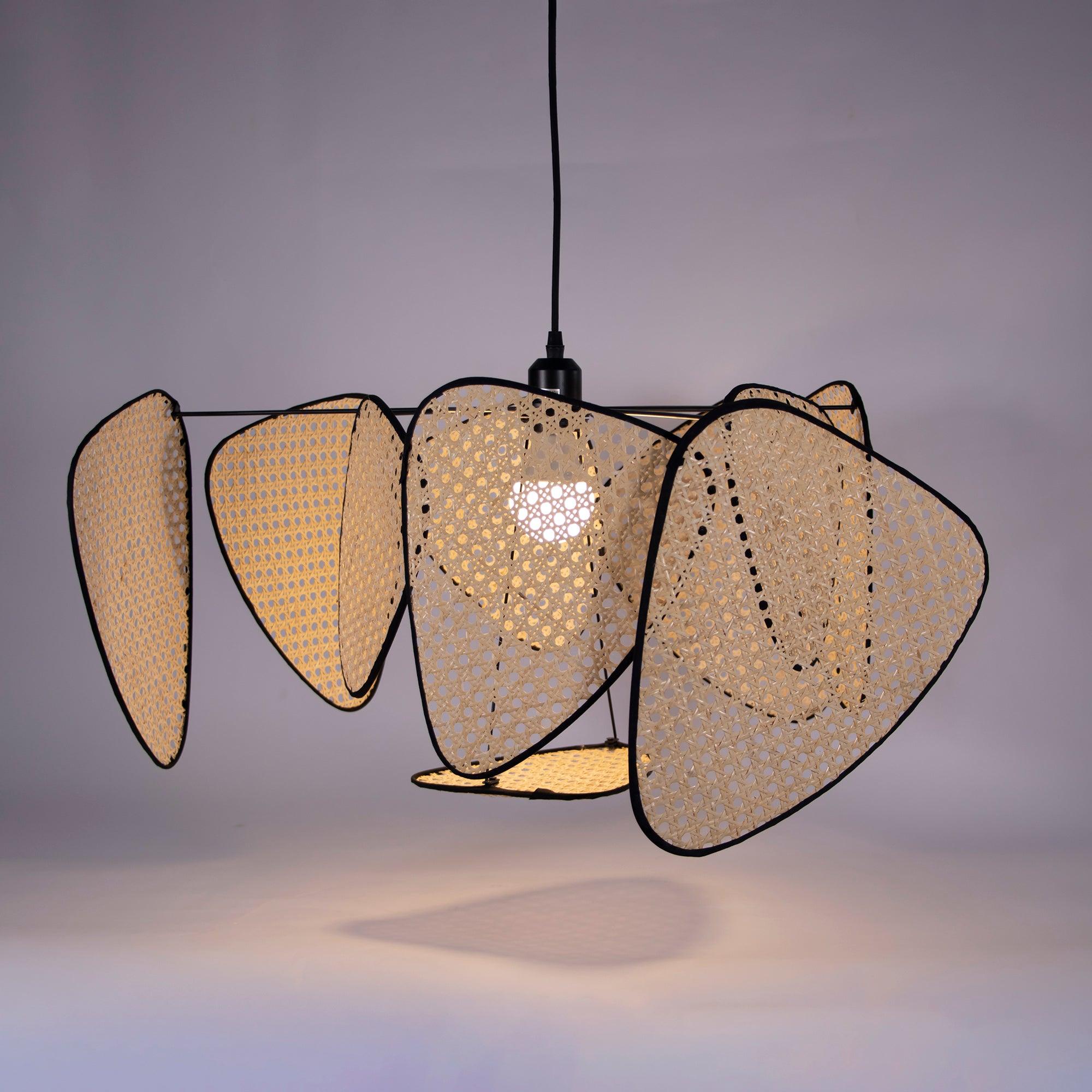 Lustra Pendant Light Rattan Swag Industrial-Neutral Decor