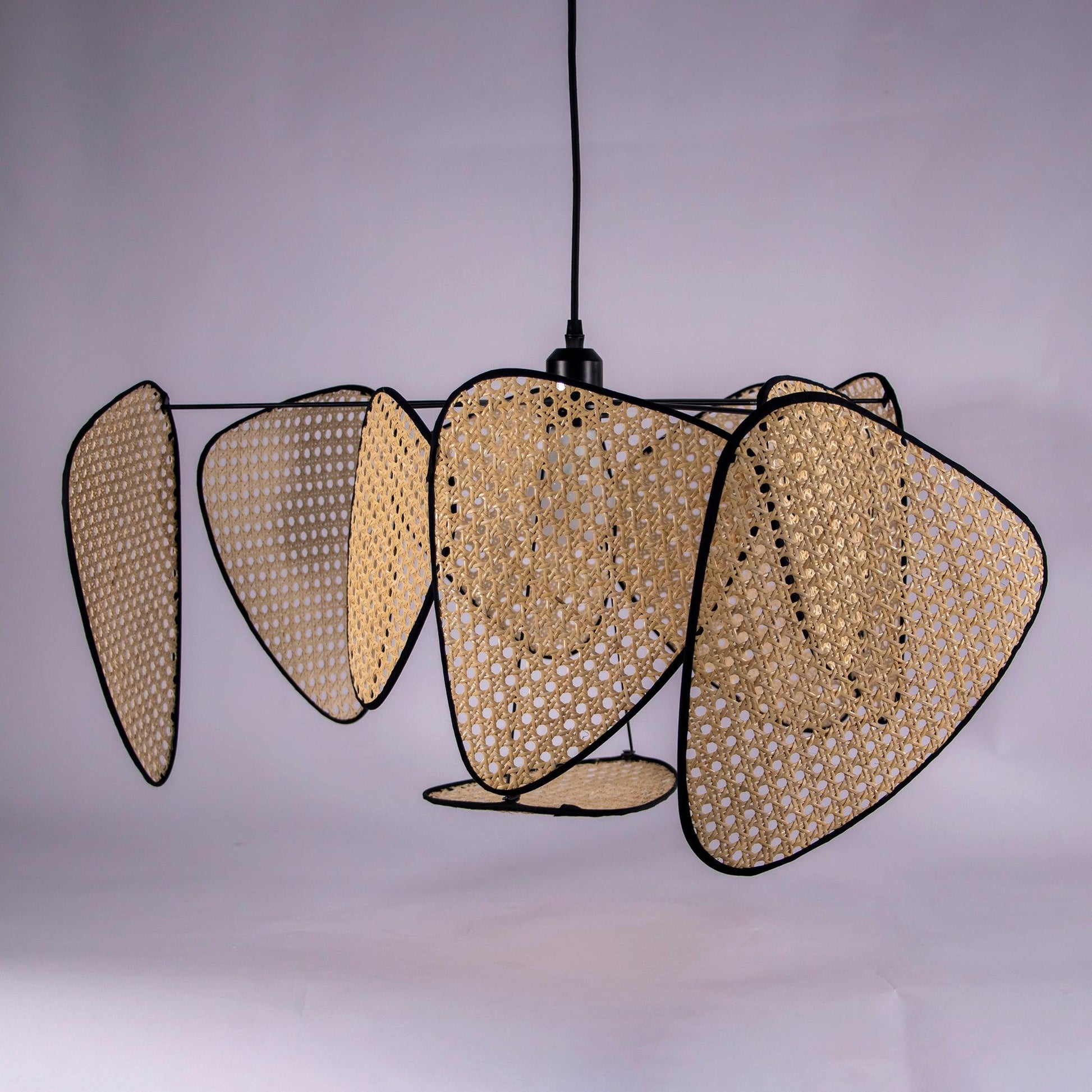 Lustra Pendant Light Rattan Swag Industrial-Neutral Decor