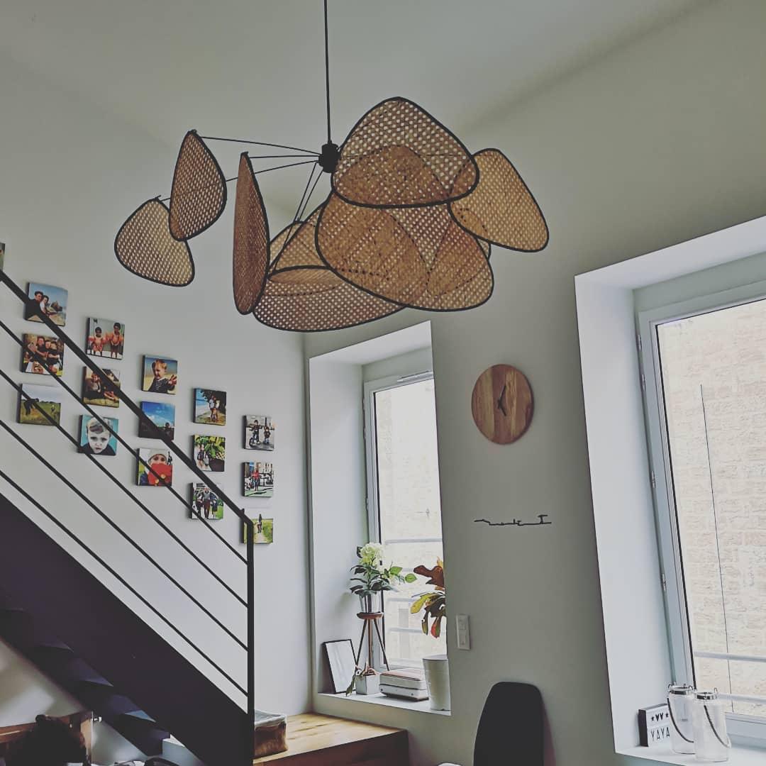 Lustra Chandelier Screen Cannage Suspension Retro-Neutral Decor