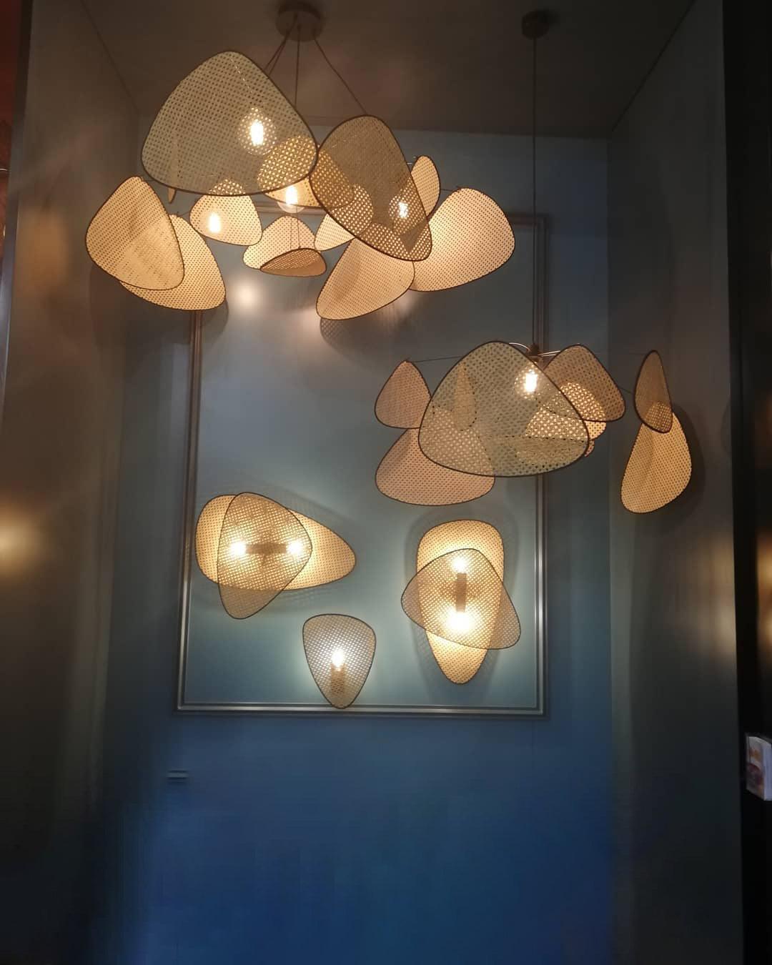 Lustra Pendant Light Rattan Swag Industrial-Neutral Decor