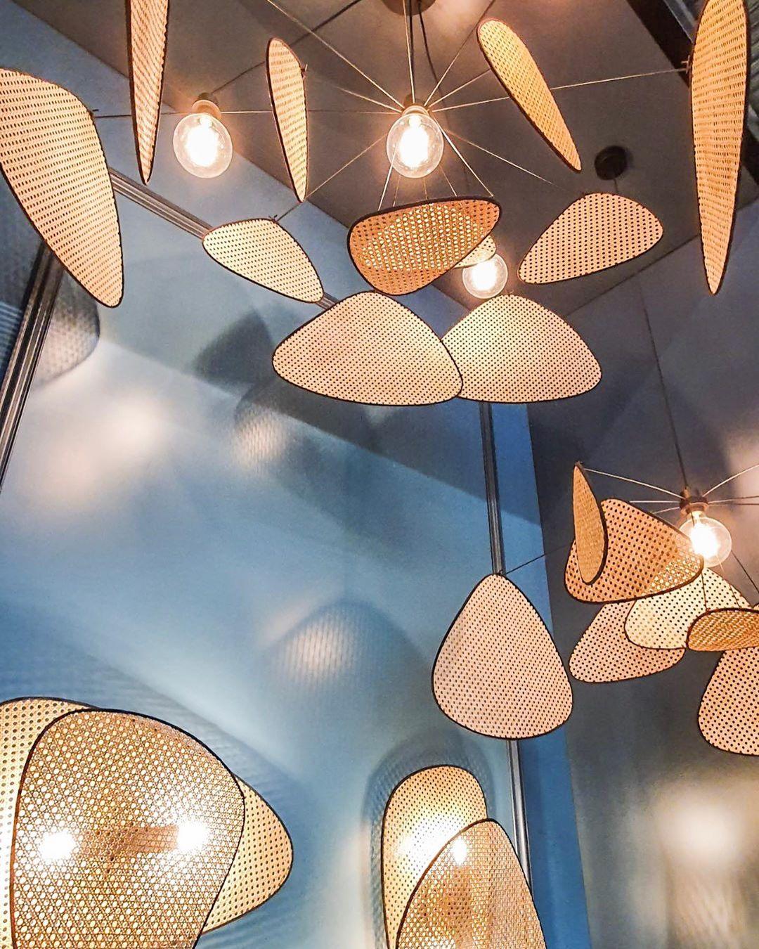 Lustra Chandelier Screen Cannage Suspension Retro-Neutral Decor