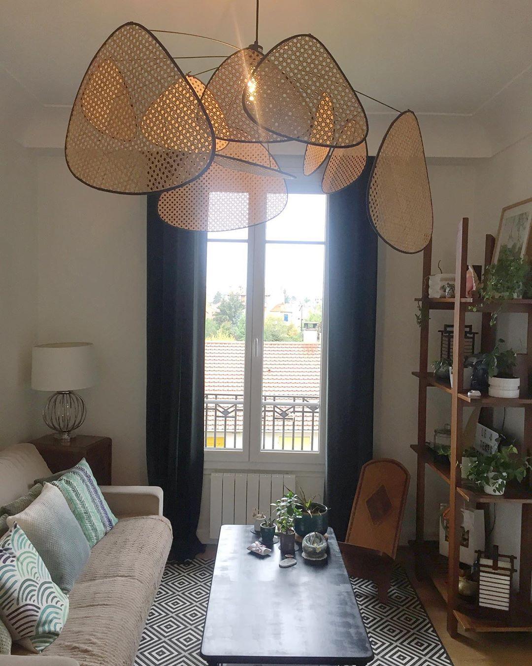 Lustra Pendant Light Rattan Swag Industrial-Neutral Decor