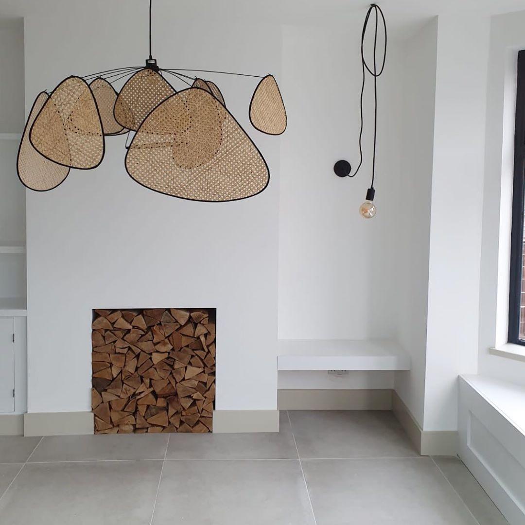 Lustra Pendant Light Rattan Swag Industrial-Neutral Decor