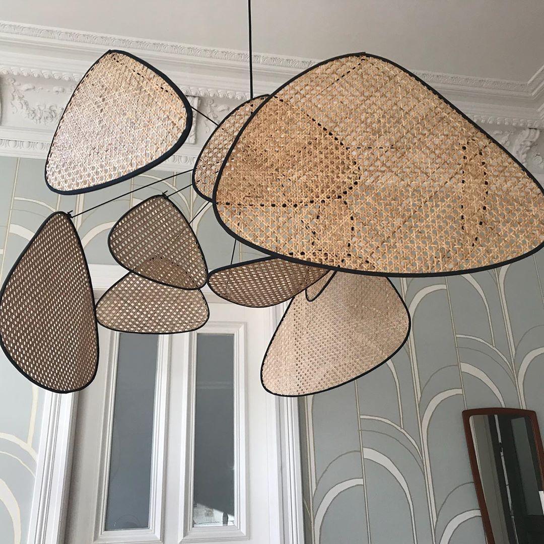 Lustra Pendant Light Rattan Swag Industrial-Neutral Decor