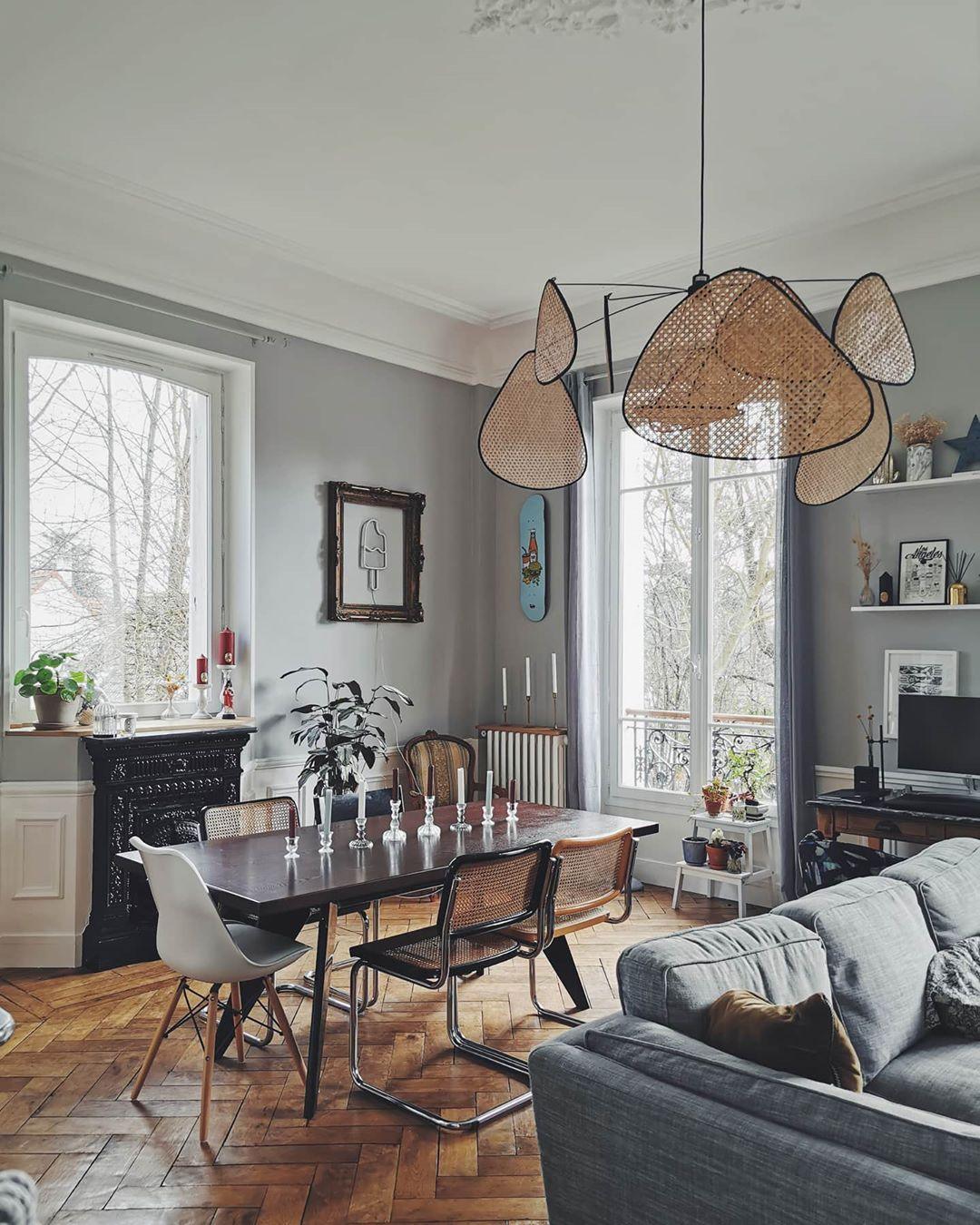 Lustra Chandelier Screen Cannage Suspension Retro-Neutral Decor