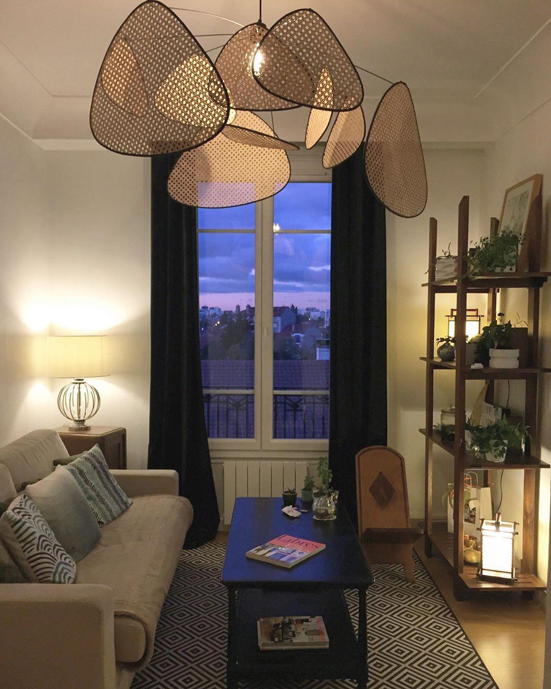 Lustra Pendant Light Rattan Swag Industrial-Neutral Decor