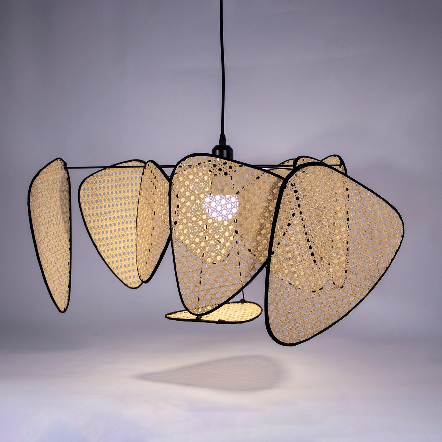 Lustra Pendant Light Rattan Swag Industrial-Neutral Decor