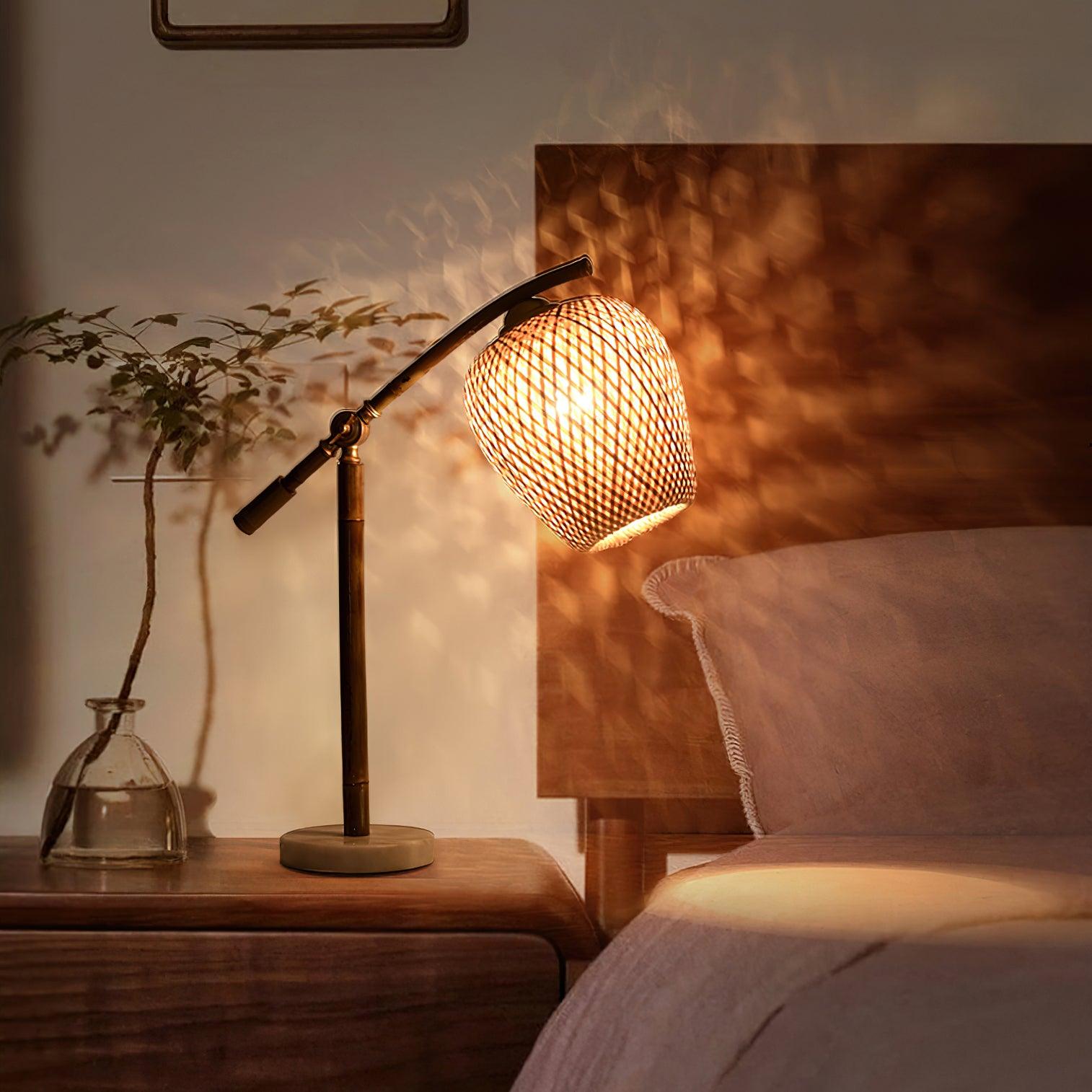 Zanell Bamboo Zen Table Lamp-Neutral Decor