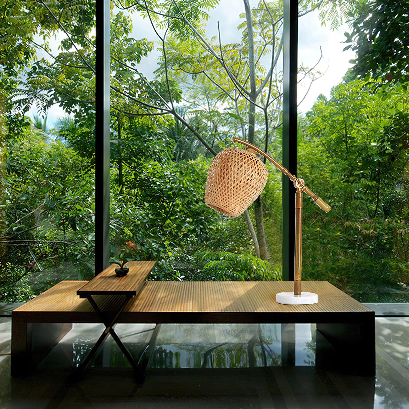 Zanell Bamboo Zen Table Lamp-Neutral Decor