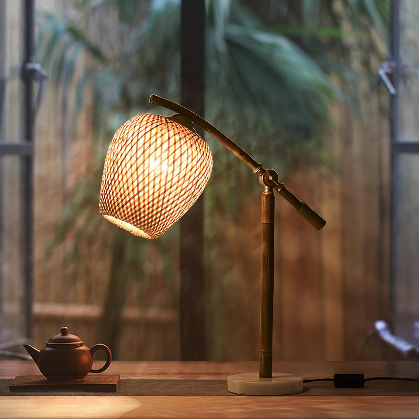 Zanell Bamboo Zen Table Lamp-Neutral Decor