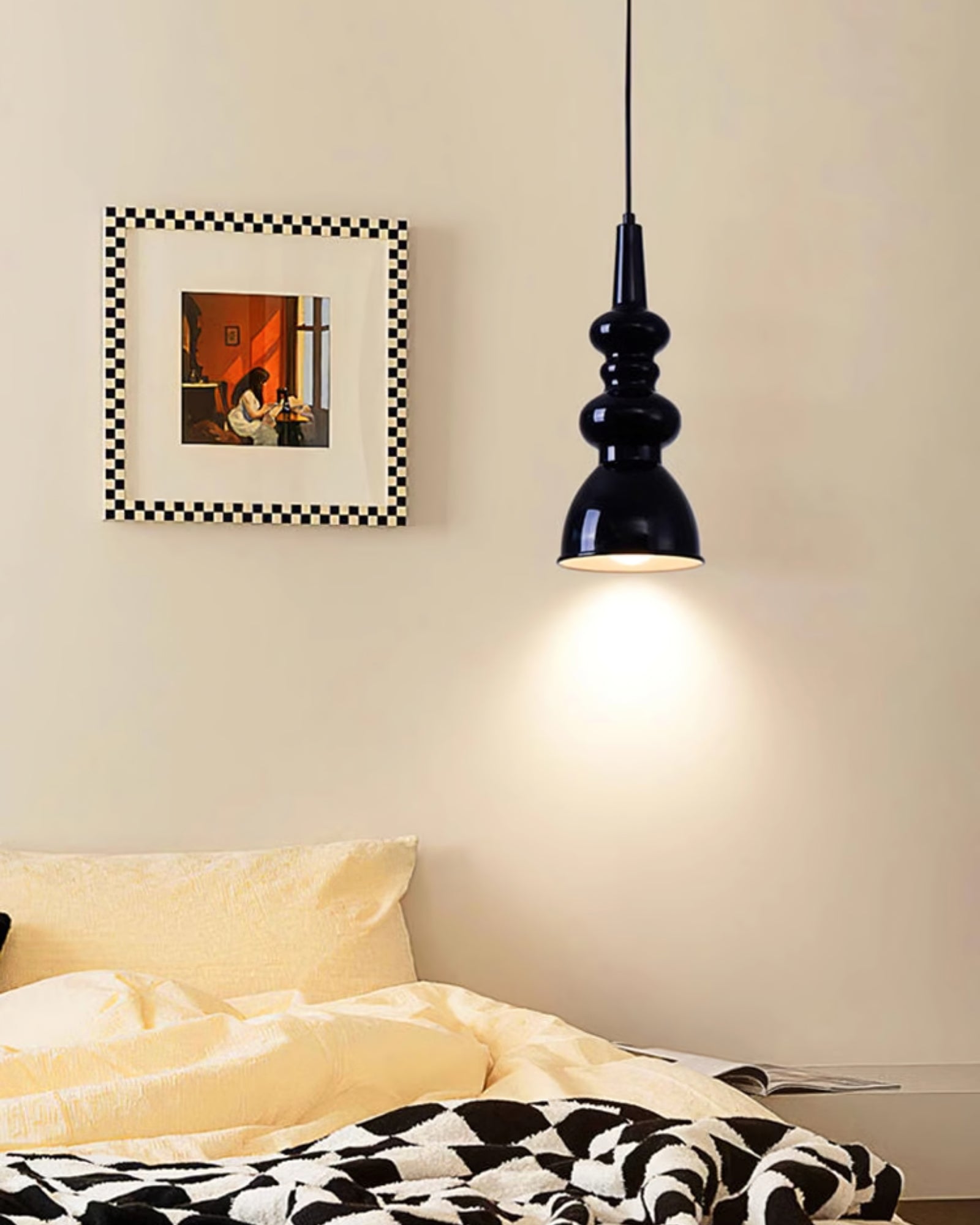 Hven Nordic Art Noir Pendant Light-Neutral Decor