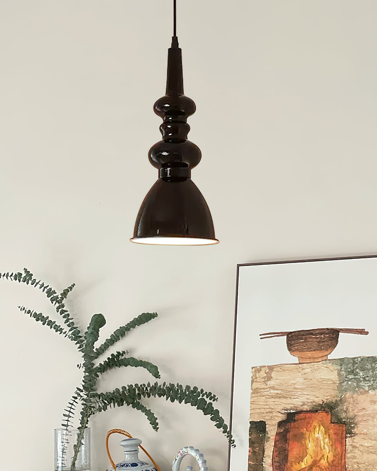 Hven Nordic Art Noir Pendant Light-Neutral Decor